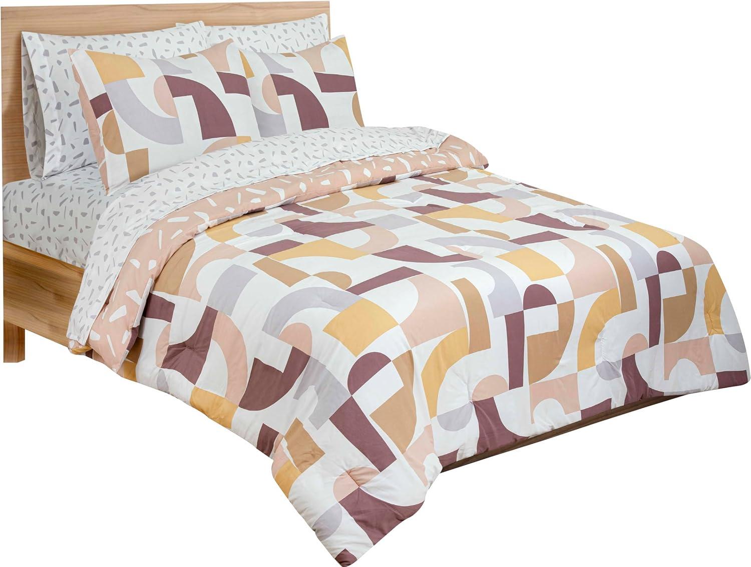Royale Linens Polyester Geometric Comforter Set