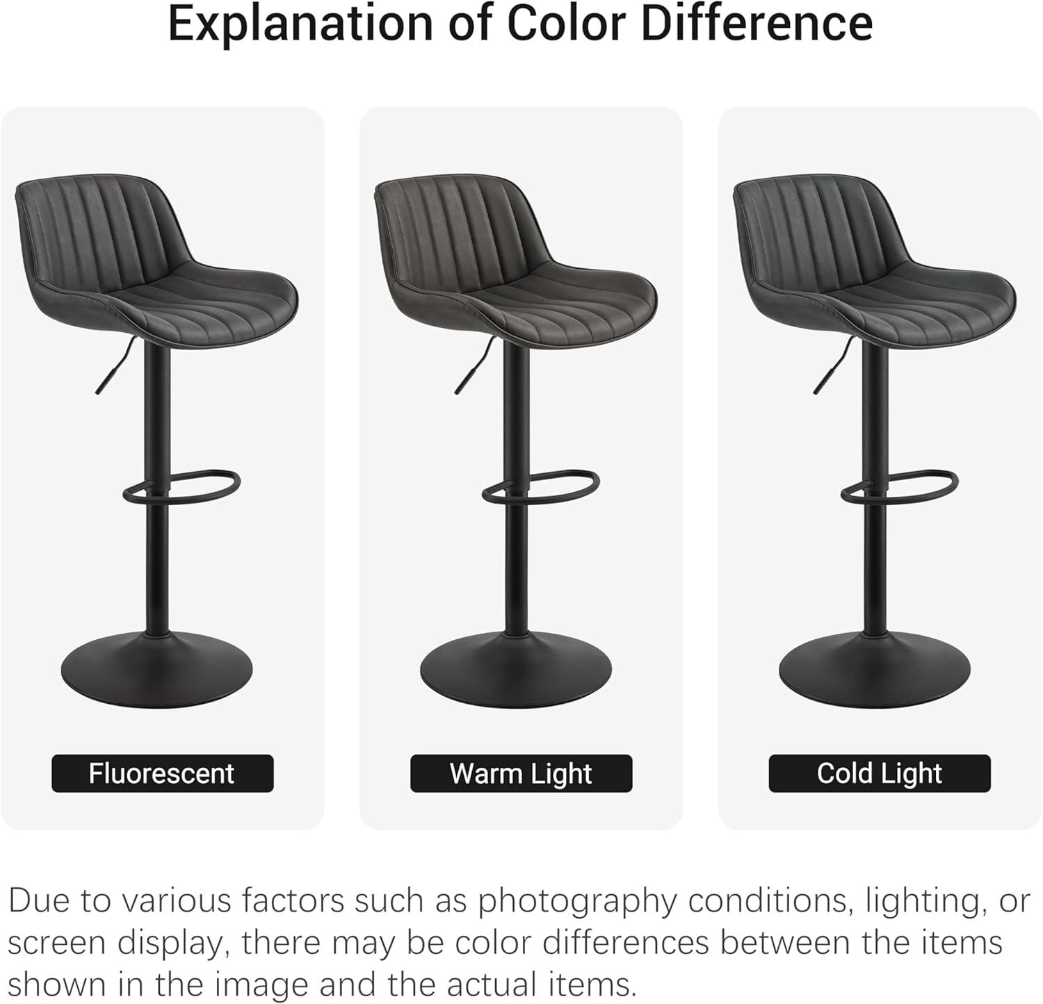 17 Stories Jaiven Swivel Upholstered Adjustable Height Counter Stool with Metal Frame (Set of 2)