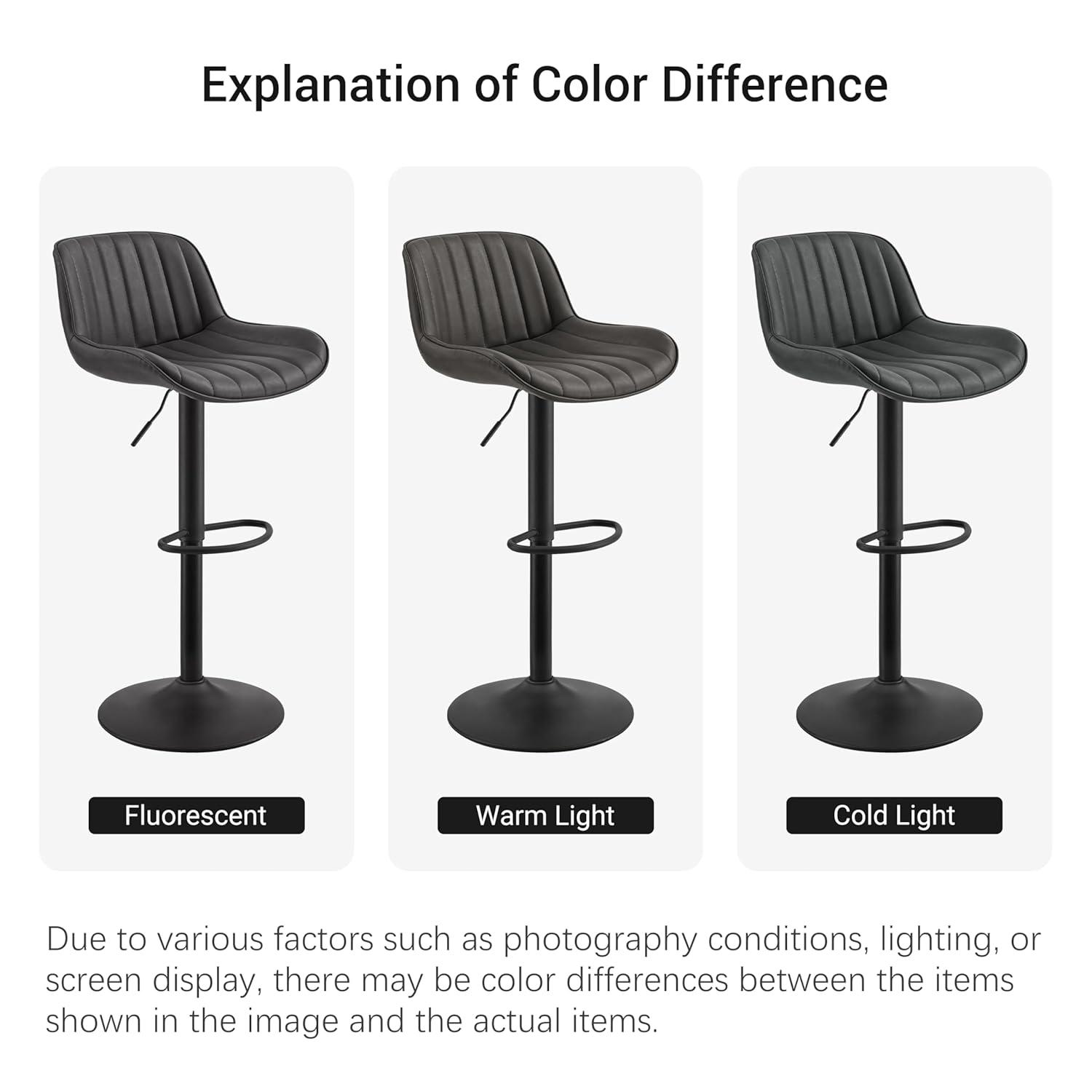 17 Stories Jaiven Swivel Upholstered Adjustable Height Counter Stool with Metal Frame (Set of 2)