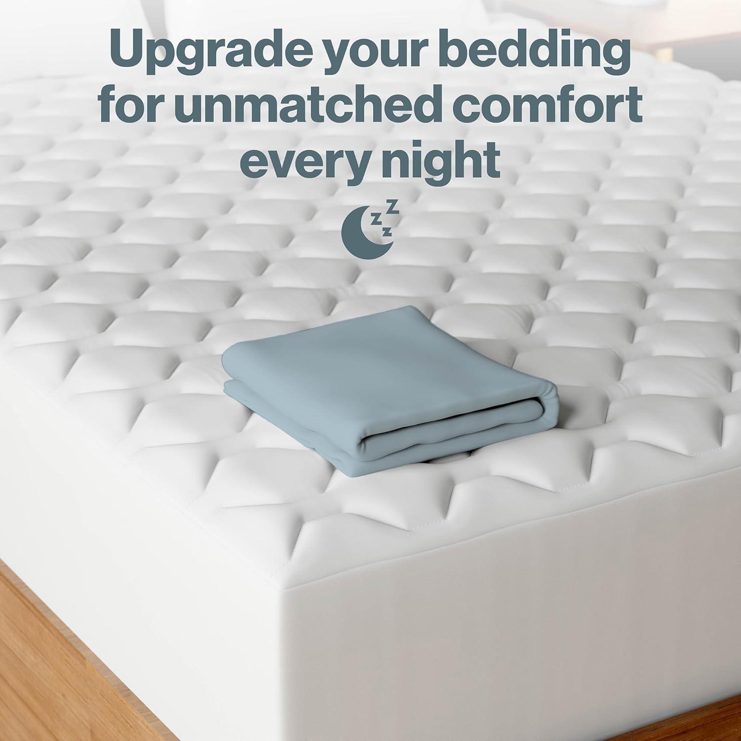 Superity Linen Queen Fitted Sheet - 100% Premium Cotton - 200 Thread Count - Blue