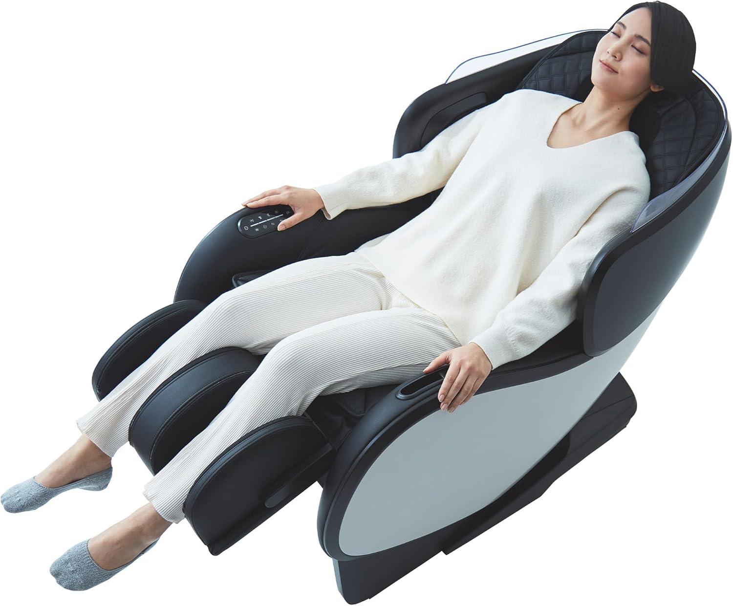 Synca Wellness Synca CirC 3 Zero Gravity Massage Chair with Reversible Ottoman, Black | Wayfair