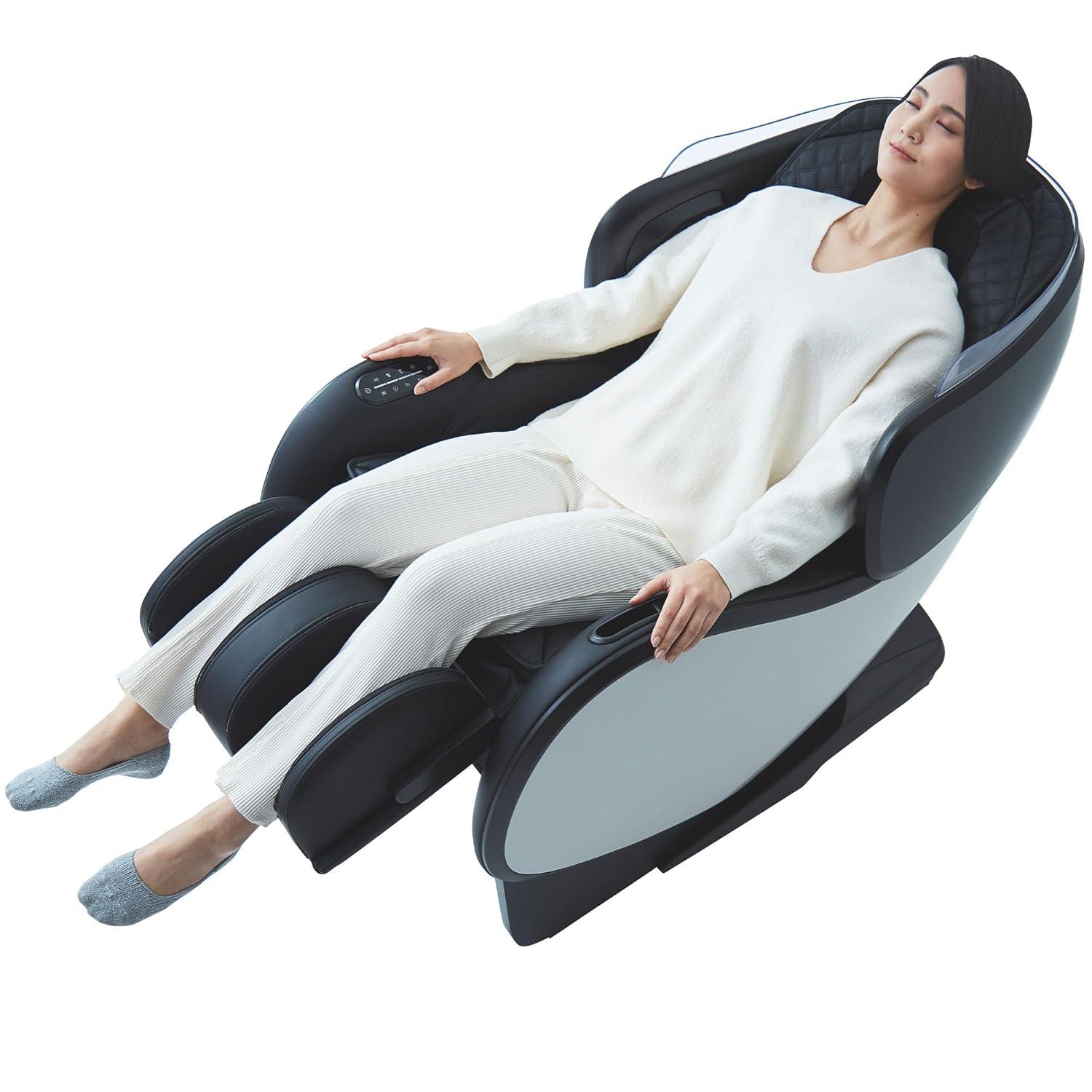 Synca Wellness Synca CirC 3 Zero Gravity Massage Chair with Reversible Ottoman, Black | Wayfair