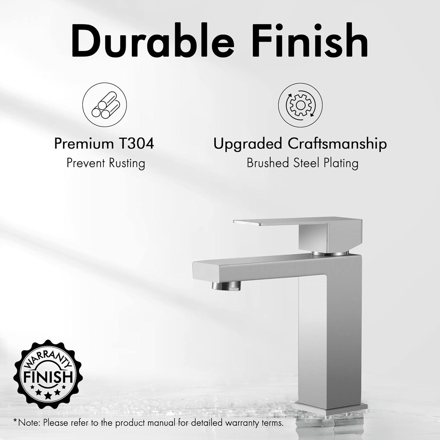 KES Bathroom Faucet Single Handle Sink Drain Assembly cUPC Certified Stainless Steel