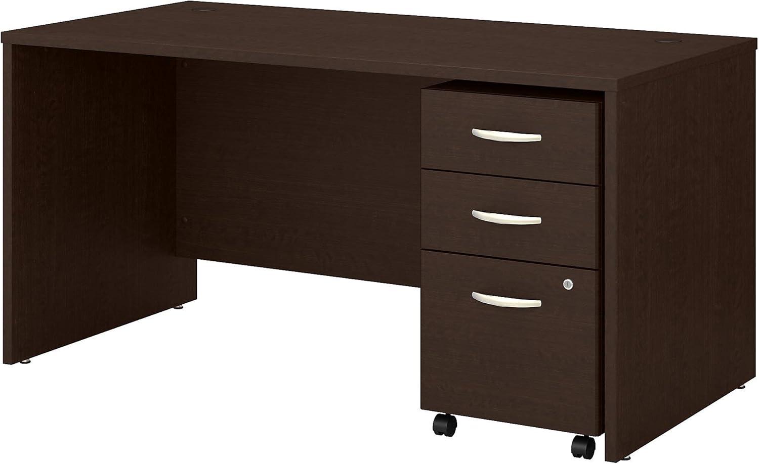 Series C Office Desk with 3 Drawer Mobile File Cabinet