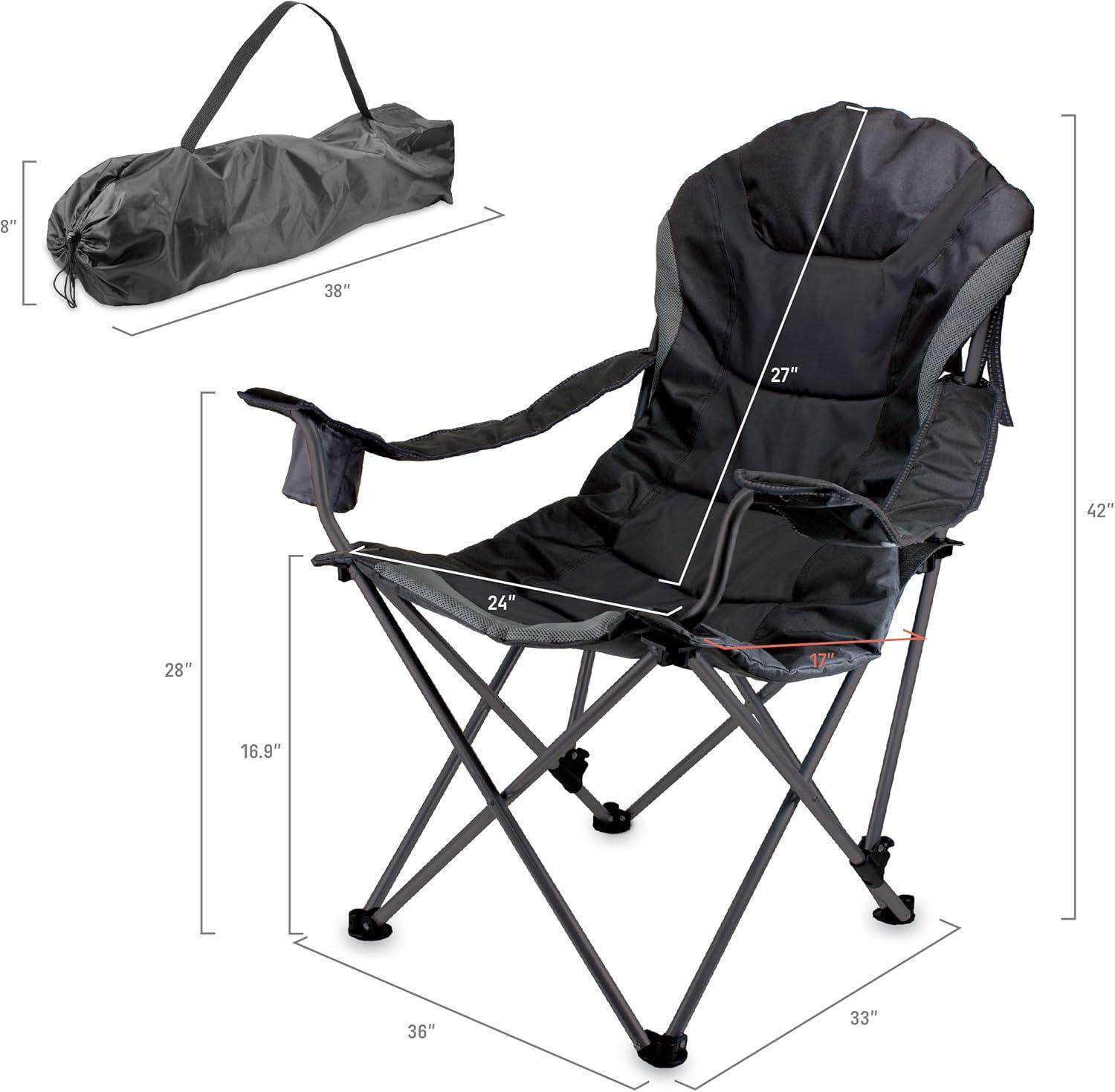 Oniva Outdoor Portable Reclining Camp Chair - Black