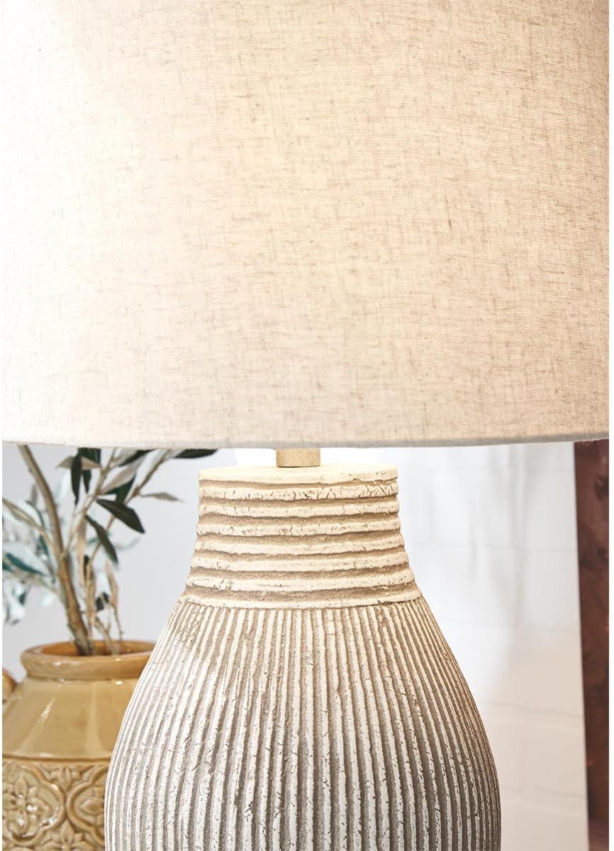 Layal Table Lamp Beige: 3-Way Switch, Textured Base, UL Listed - Signature Design by Ashley