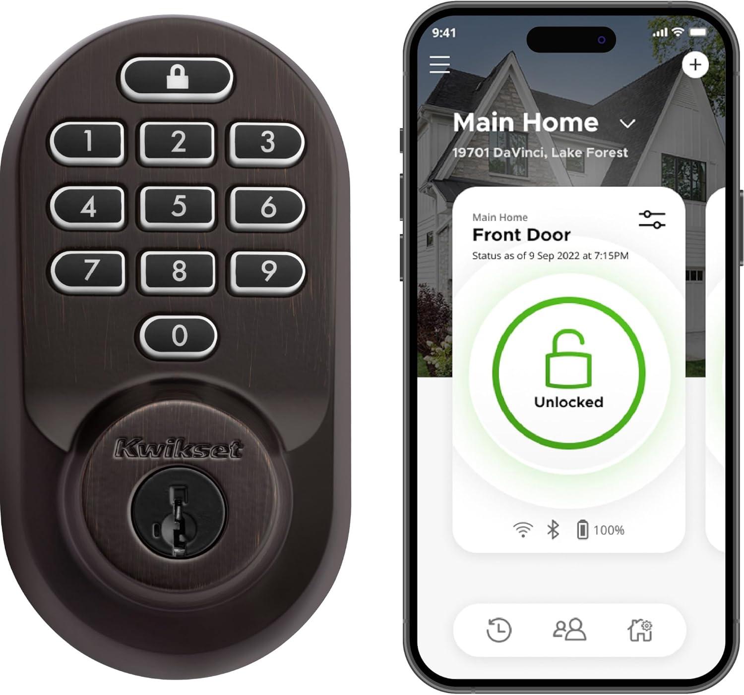 Halo Wi-Fi Smart Lock Keypad Single Cylinder Deadbolt with Smartkey Security