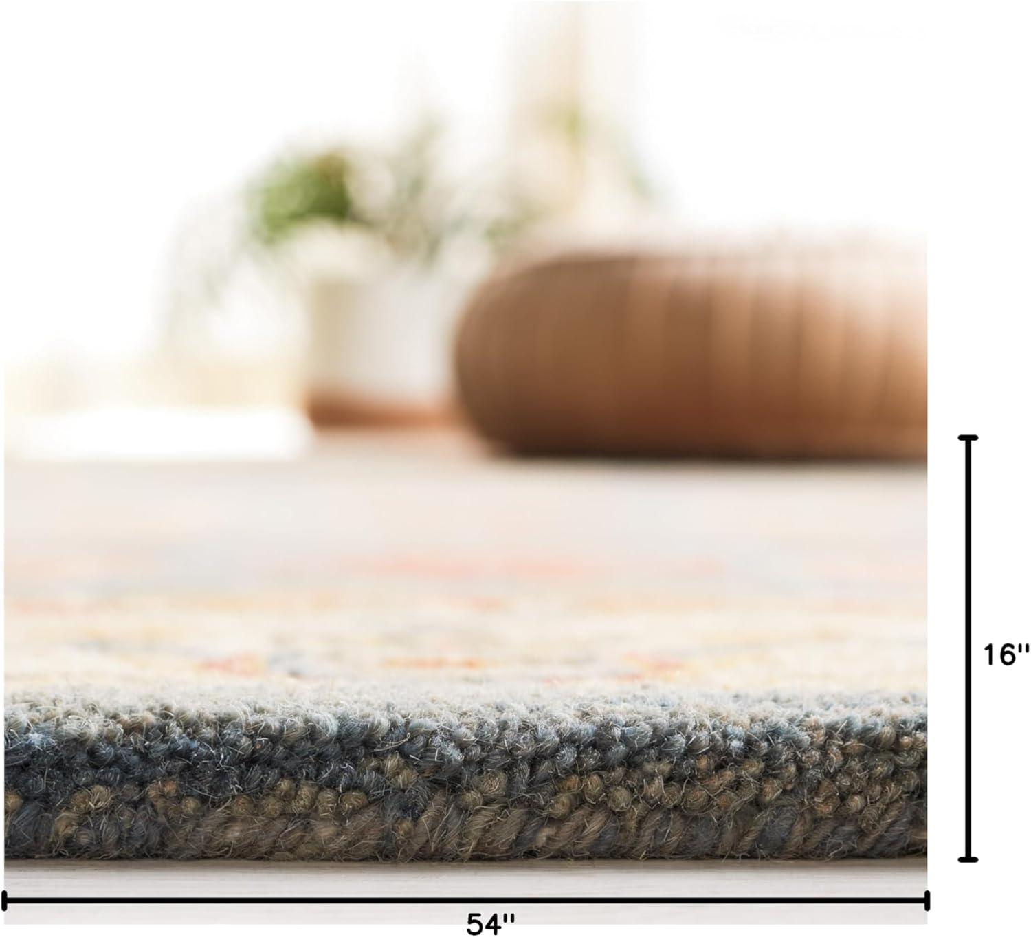 Anatolia AN544 Hand Tufted Indoor Accent Rug - Light Blue/Ivory - 2'x3' - Safavieh