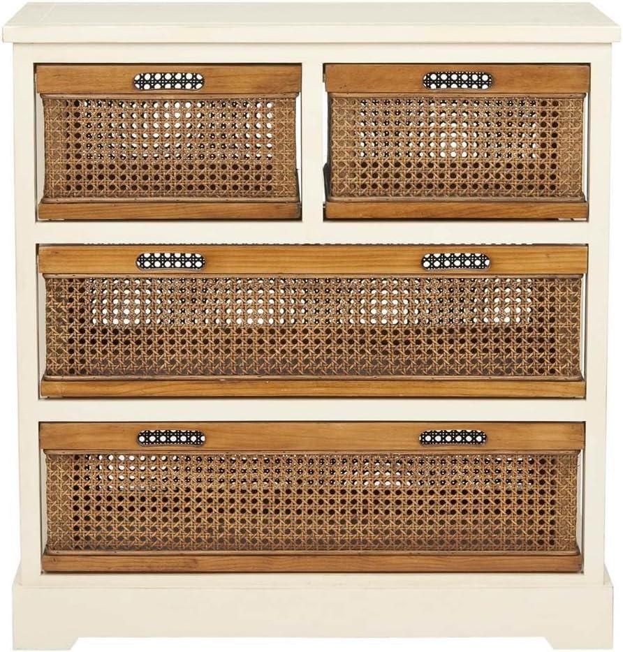Jackson 4 Drawer Storage Unit - Barley/Cane Drawers - Safavieh.