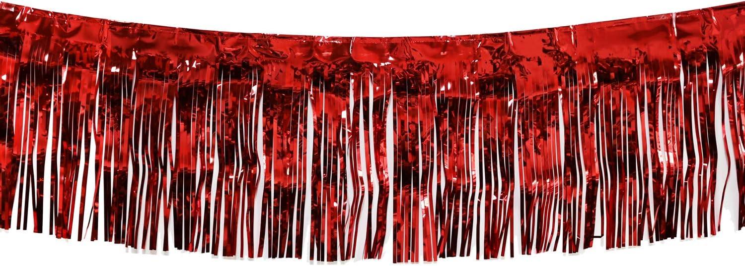 Red Metallic Float Fringe (10Ft) - Party Decor - 1 Piece