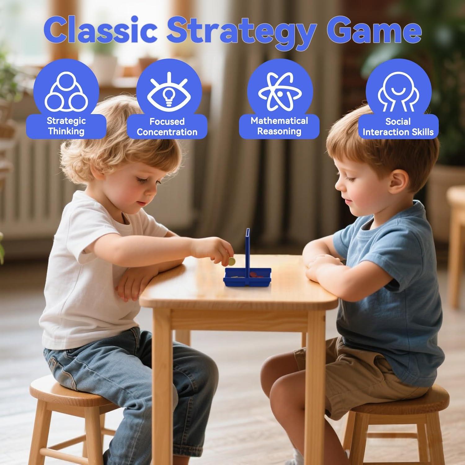FNNMNNR Four in a Row Line Up 4 Gaming Fun Set  Travel Portable Convenient Size  Classic Fun Educational Family Games