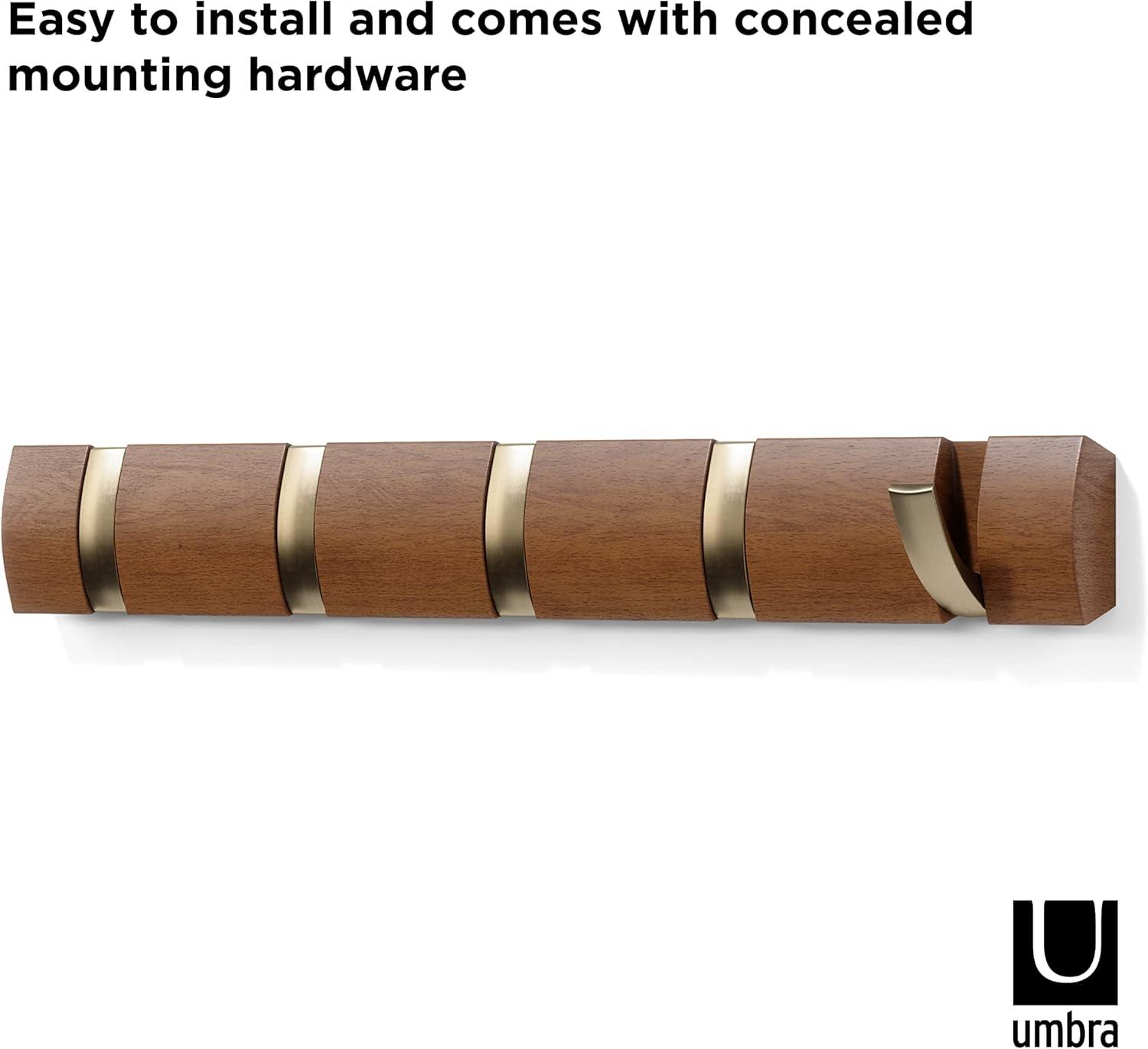 Flip 5 - Hook Solid Wood Coat Rack