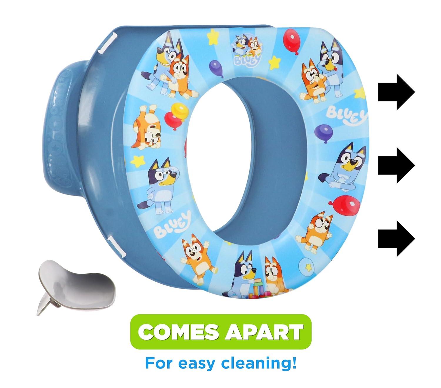 Bluey Soft Potty Seat - Potty Training Toilet Seat, Soft Cushion, Baby Potty Training, Safe, Easy to Clean C33