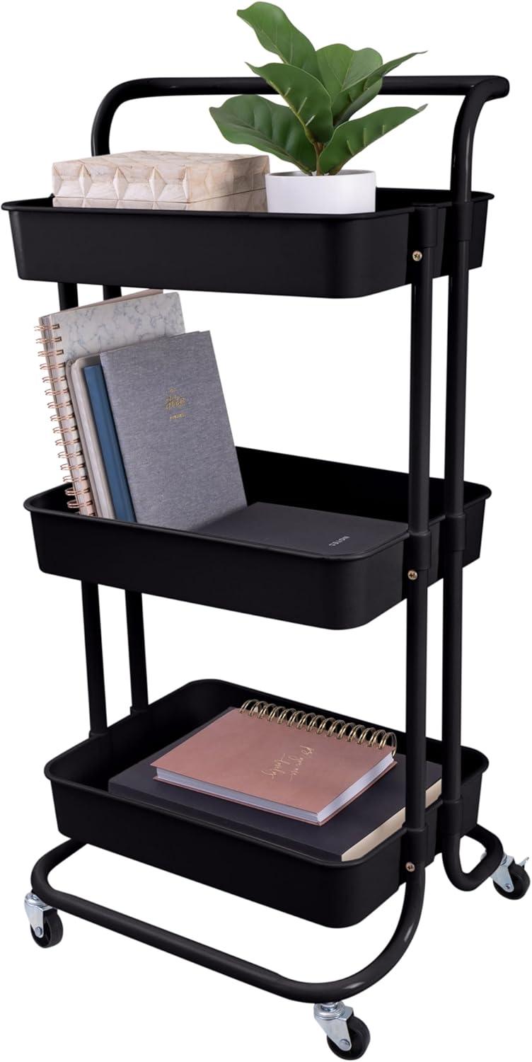 Organize It All 3 Tier Rolling Basket Cart