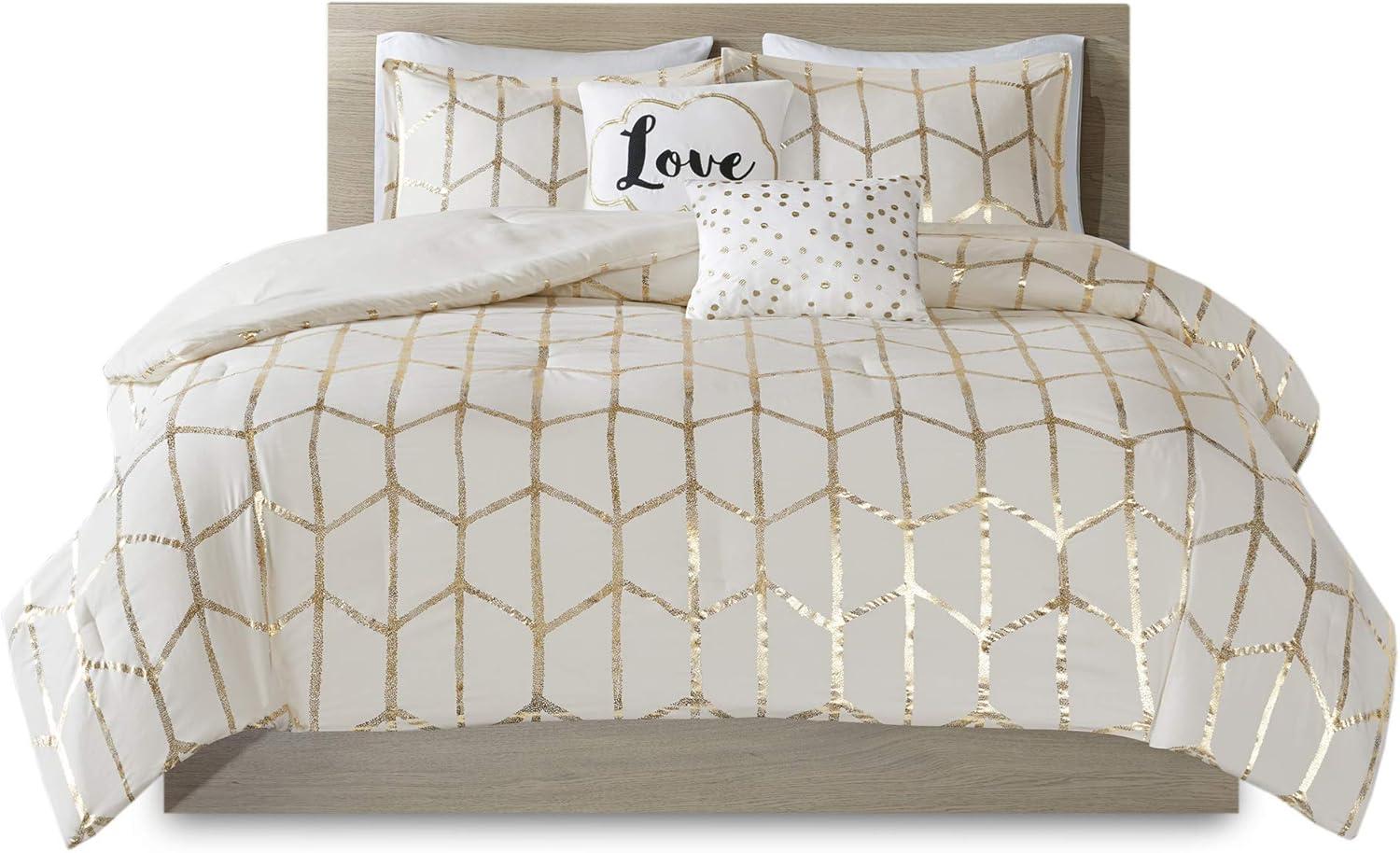 Arielle Metallic Printed Comforter Set