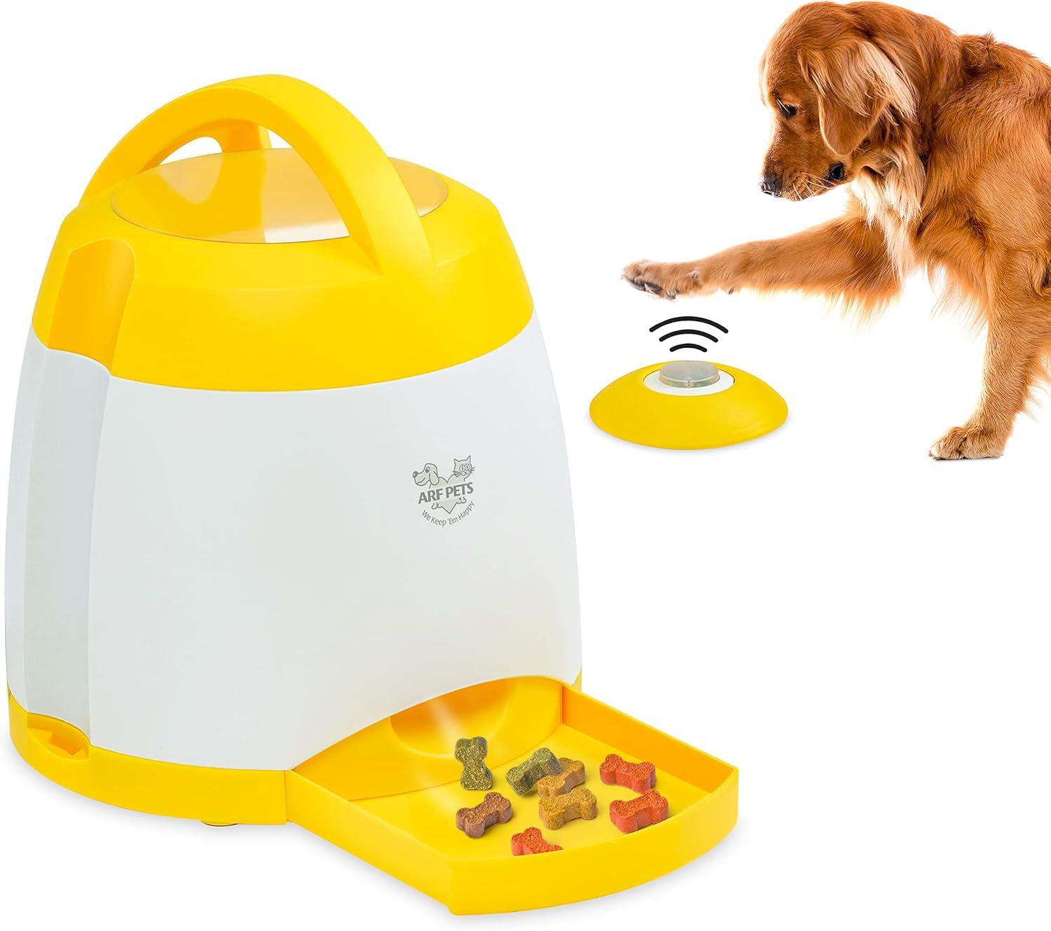 Arf Pets Memory Training Dog Treat Dispenser Toy w/Remote Button