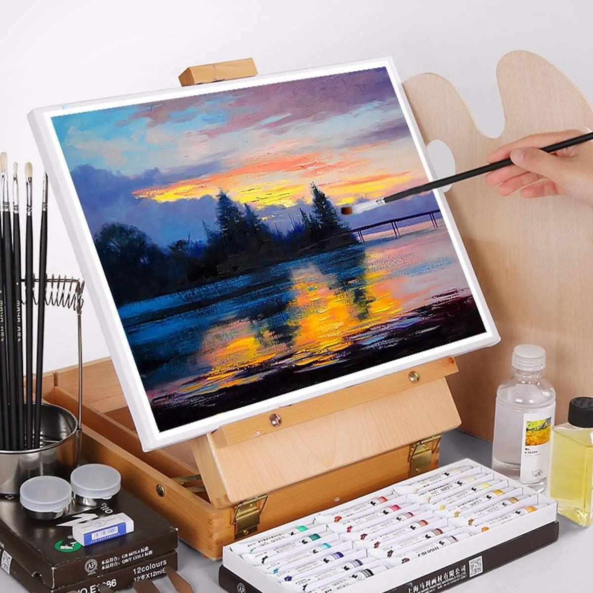 Beechwood Adjustable Tabletop Easel with Storage Compartments