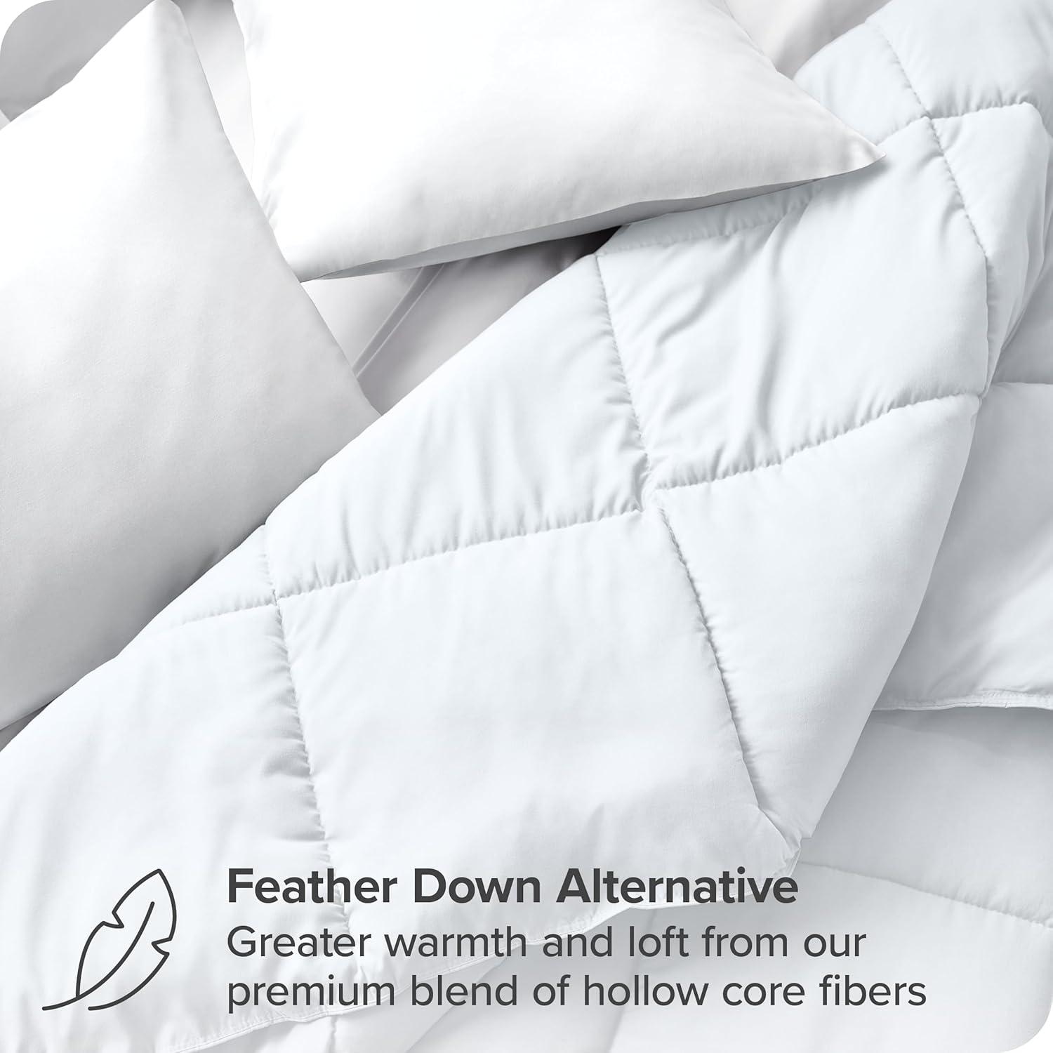 White Full Microfiber All-Season Comforter Duvet Insert