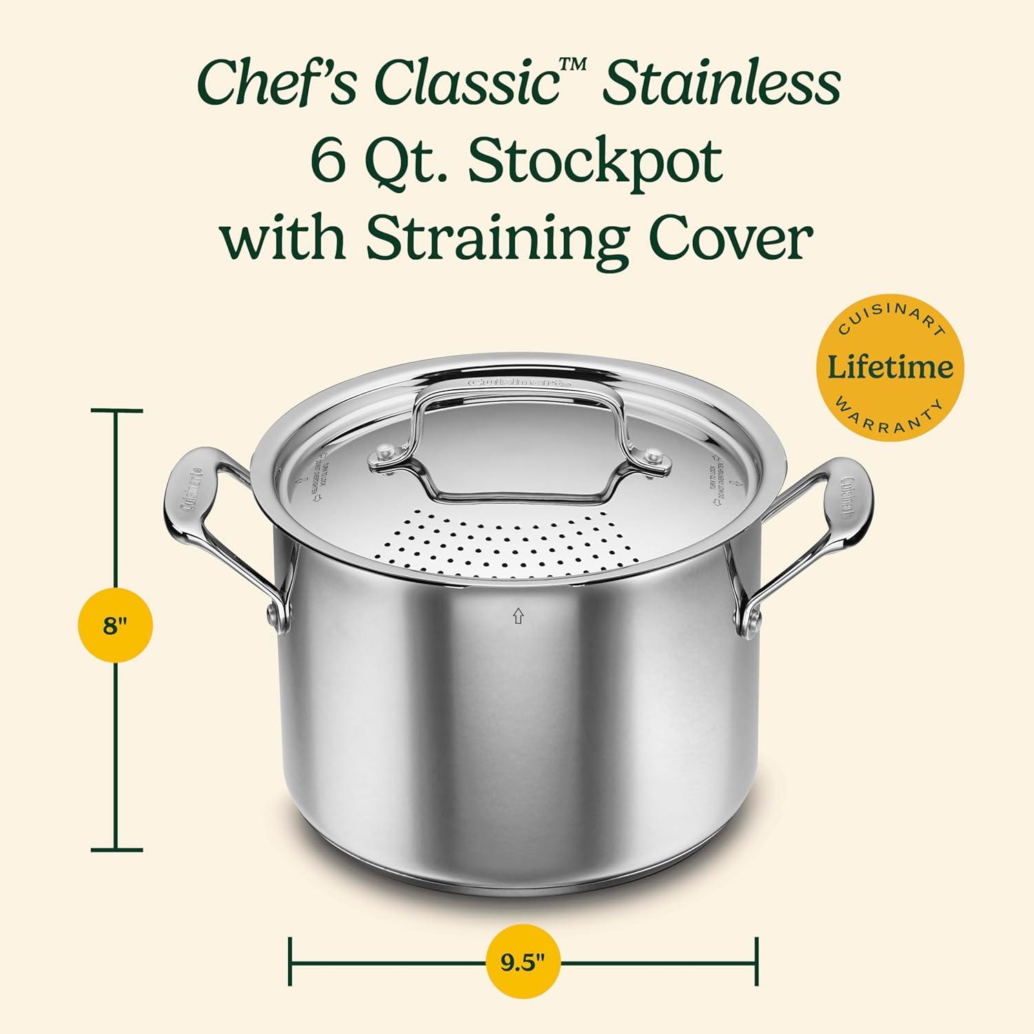 Cuisinart ® Chef's Classic ™ 6-Qt. Stainless Steel Pasta Pot with Straining Cover