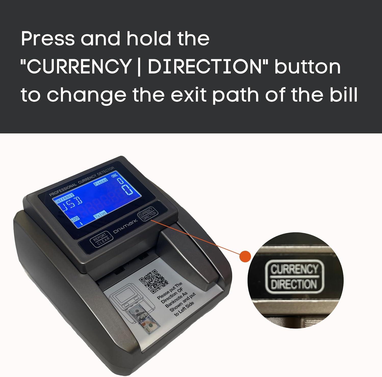 Compact Black Counterfeit Detector Machine with LCD Display