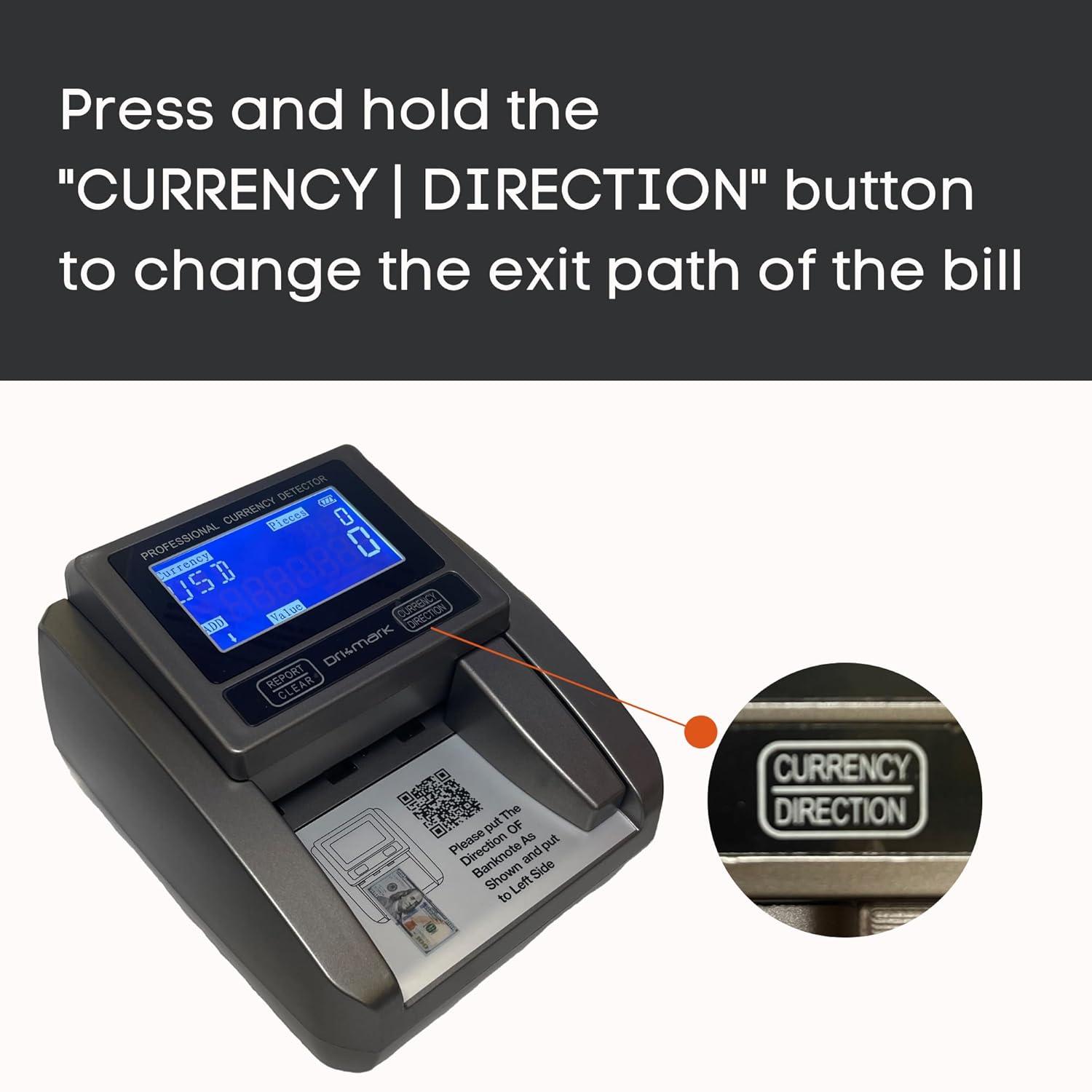 Compact Black Counterfeit Detector Machine with LCD Display