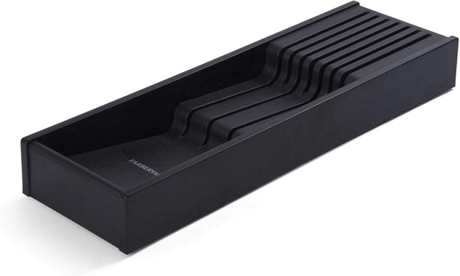 Farberware Plastic 7 Slot Knife In-drawer Organizer in Black