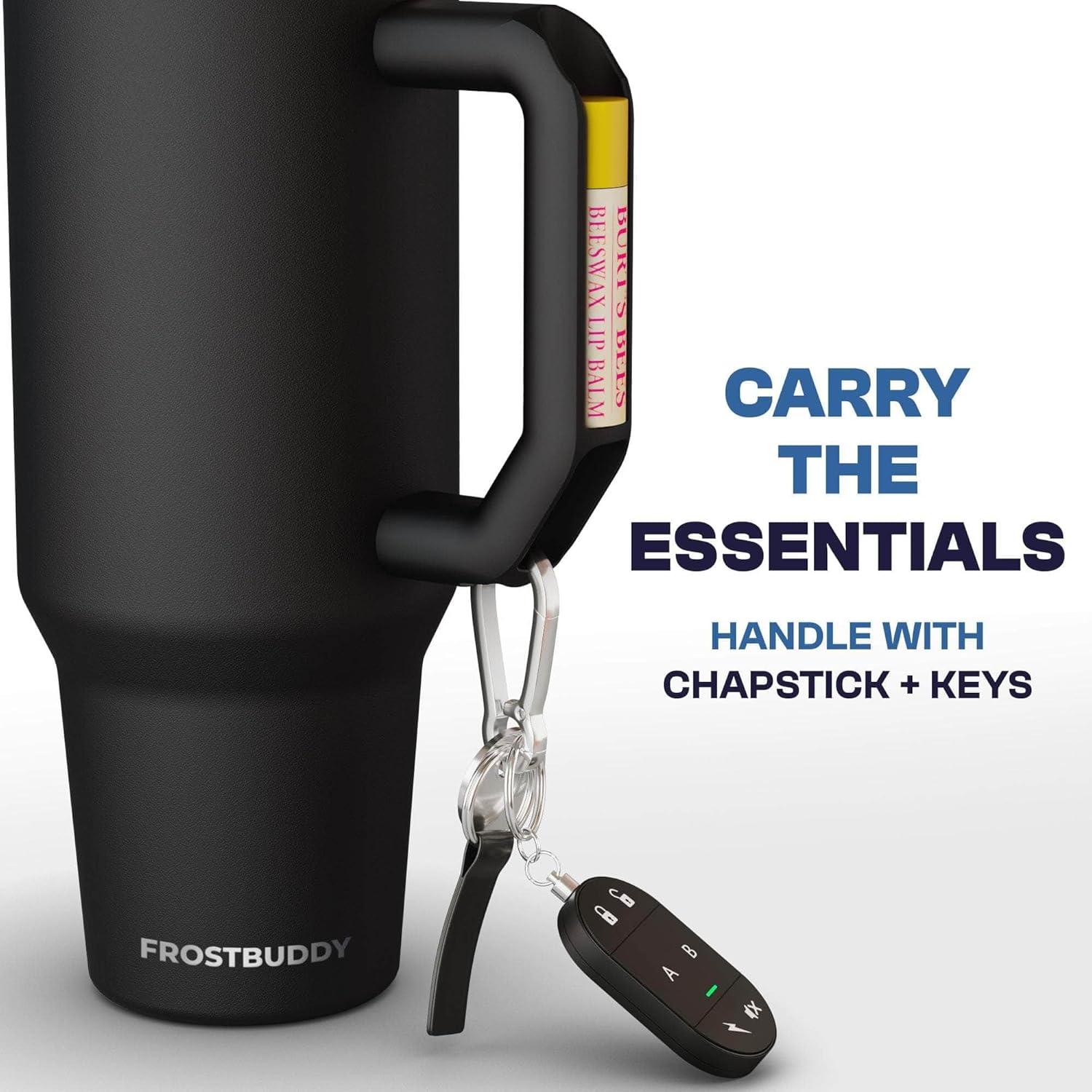 FrostBuddy 40 Oz Thicc Buddy Insulated Tumbler | Stainless Steel + Chapstick Holder Lights 40