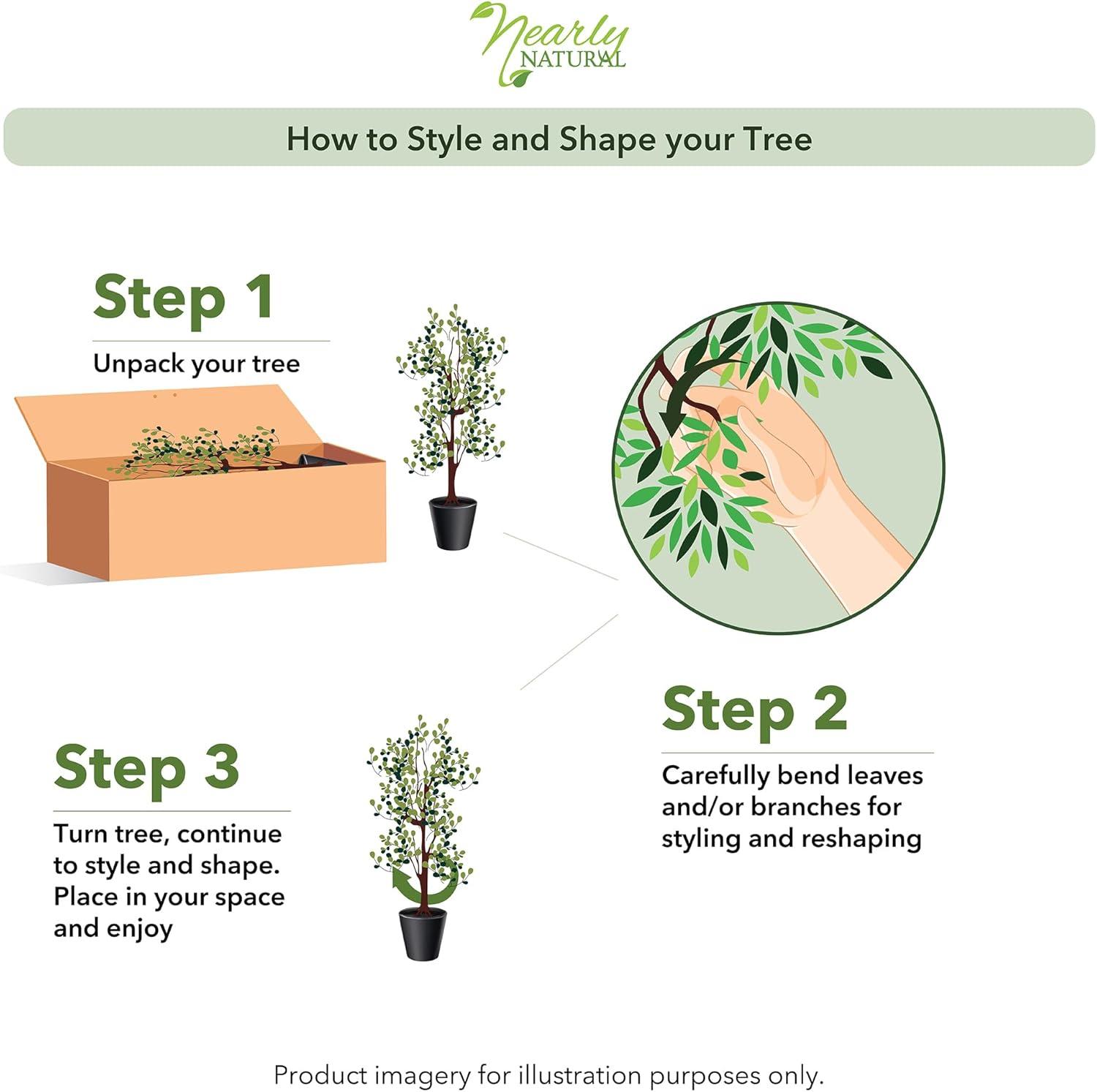Nearly Natural 82-in Artificial Olive Tree