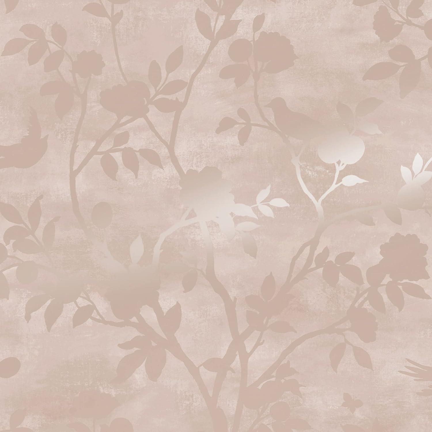 Laura Ashley Eglantine Silhouette Blush Wallpaper