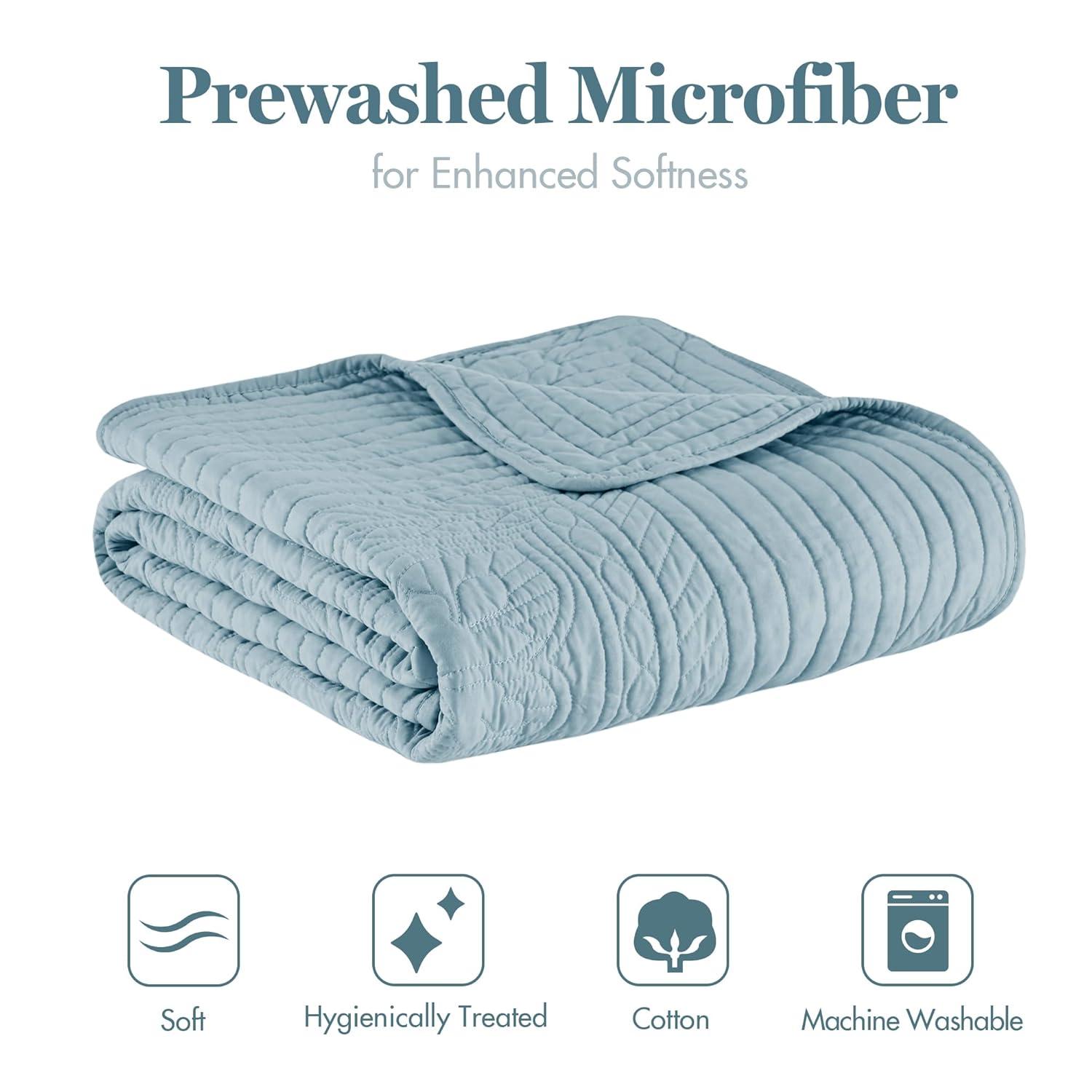 Madison Park Journey Oversized Quilted Throw with Scalloped Edges
