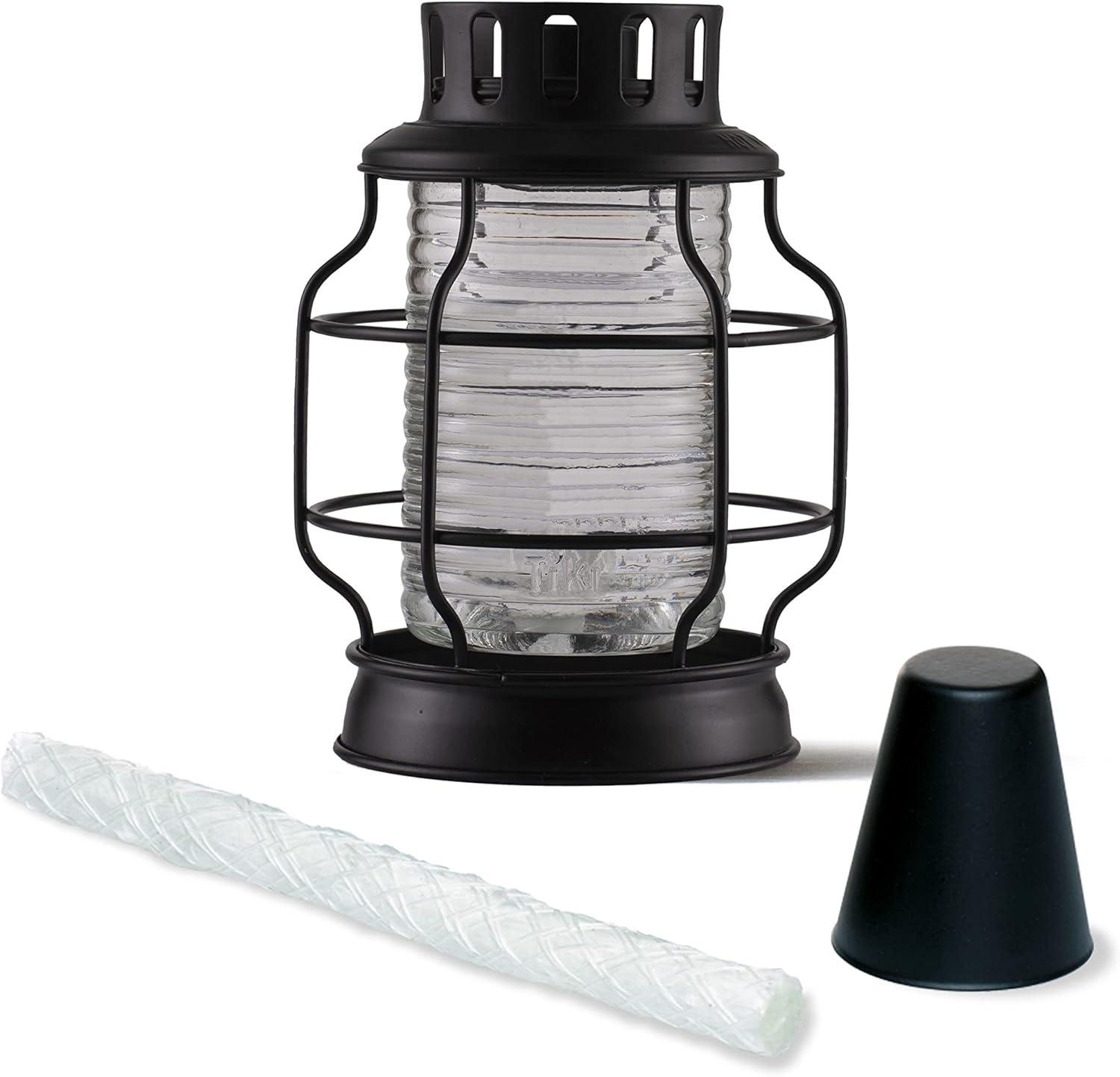 TIKI® Brand 7.20 Inch Table Torch Lantern Metal Black