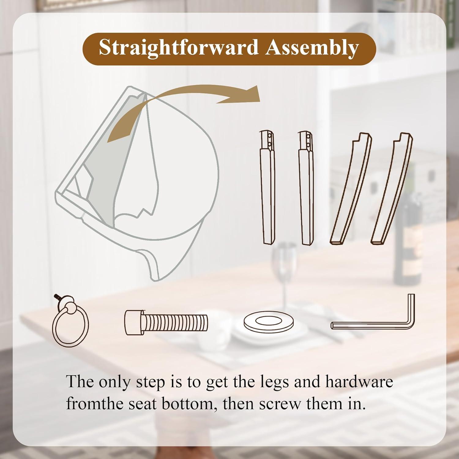 BELLEZE Upholstered Dining Chairs Set of 2, Velvet Luxury Dining Room Chairs with Button Back, Nailhead Trim, Pull-ring, Solid Wood Legs for Kitchen, Living Room, Restaurant - Chandler (Beige)