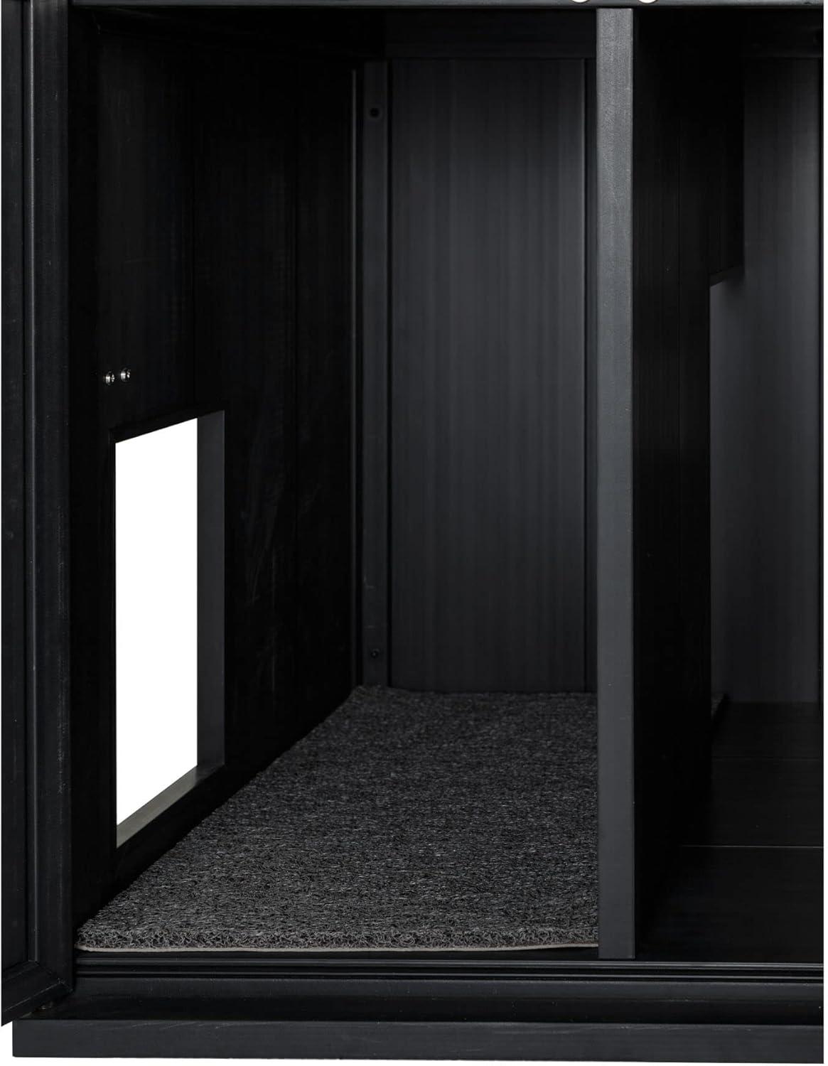 New Age Pet® ECOFLEX® Promax Litter Loo® Litter Box Enclosure Table, Espresso Black - Durable Wood Plastic Composite Cat Litter Box Furniture with No-Track Litter Mat, Easy Clean, Quick Assembly