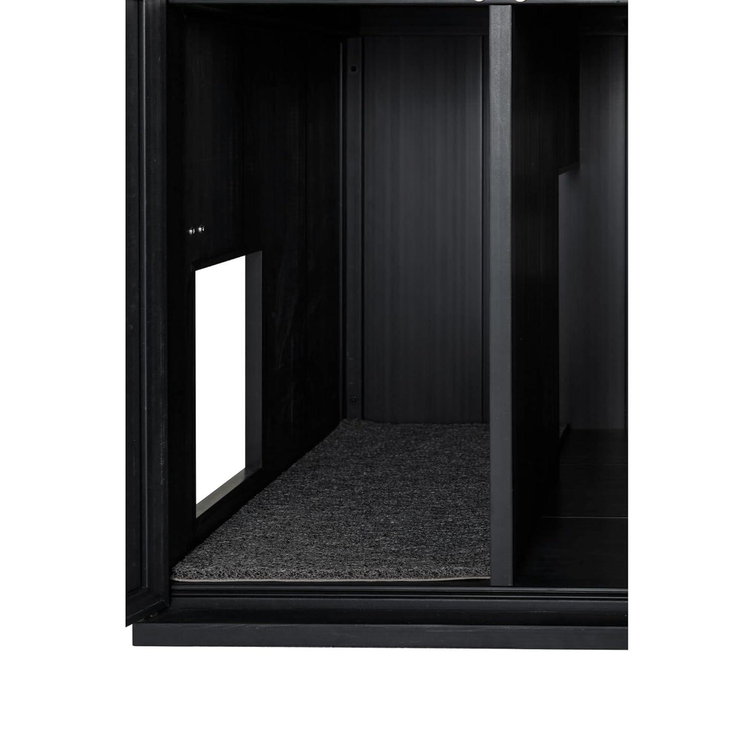 New Age Pet® ECOFLEX® Promax Litter Loo® Litter Box Enclosure Table, Espresso Black - Durable Wood Plastic Composite Cat Litter Box Furniture with No-Track Litter Mat, Easy Clean, Quick Assembly