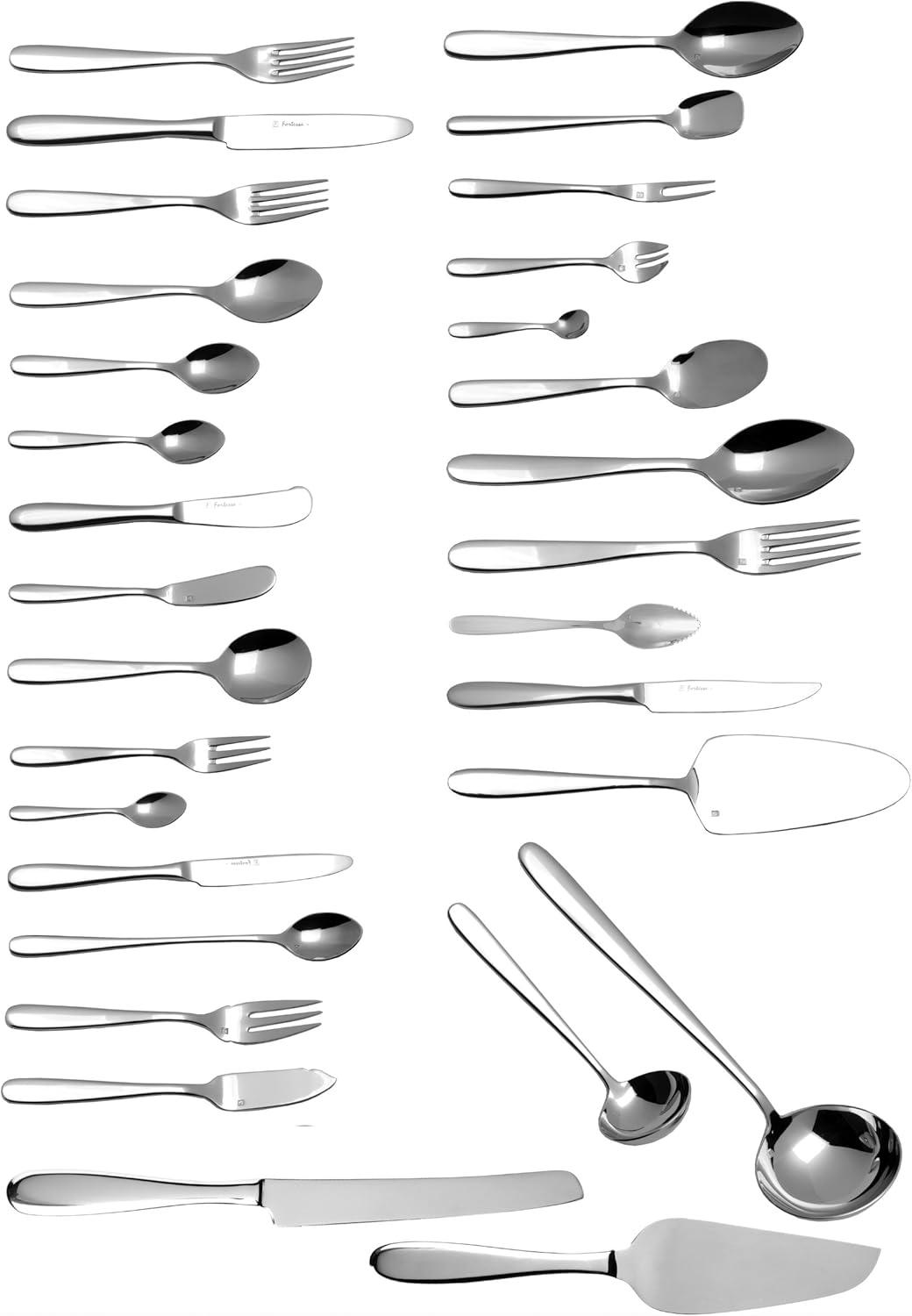 Gourmet Flat Serving Spoon 12 Guests (Set of 12)