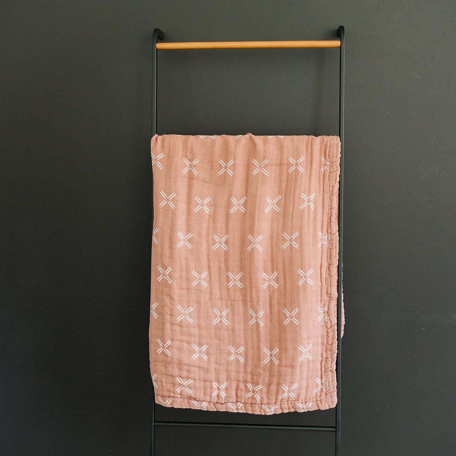 Just Peachy Pink Cotton Muslin Baby Quilt