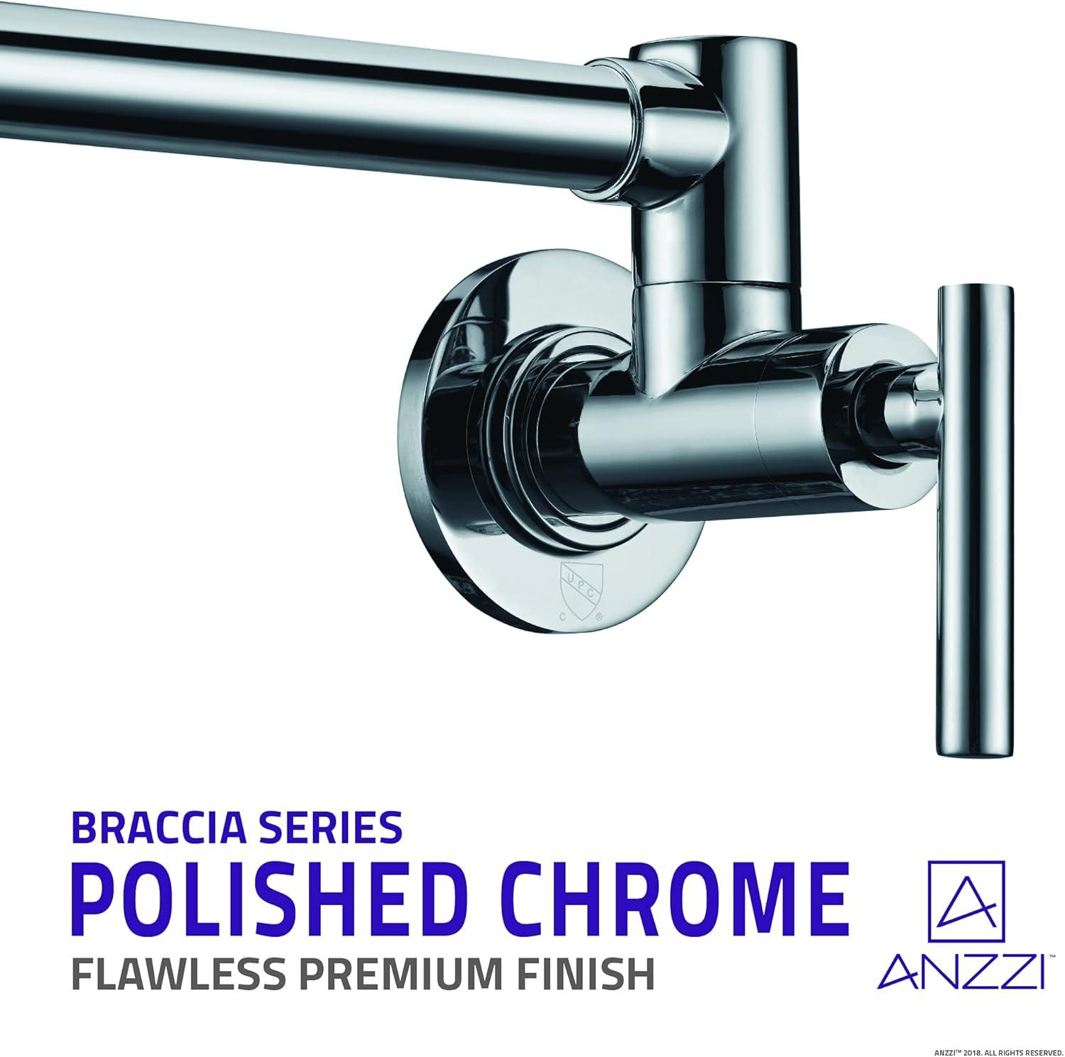 ANZZI ANZZI Braccia Series 24" Wall Mounted Pot Filler With Accessories KF-AZ258CH