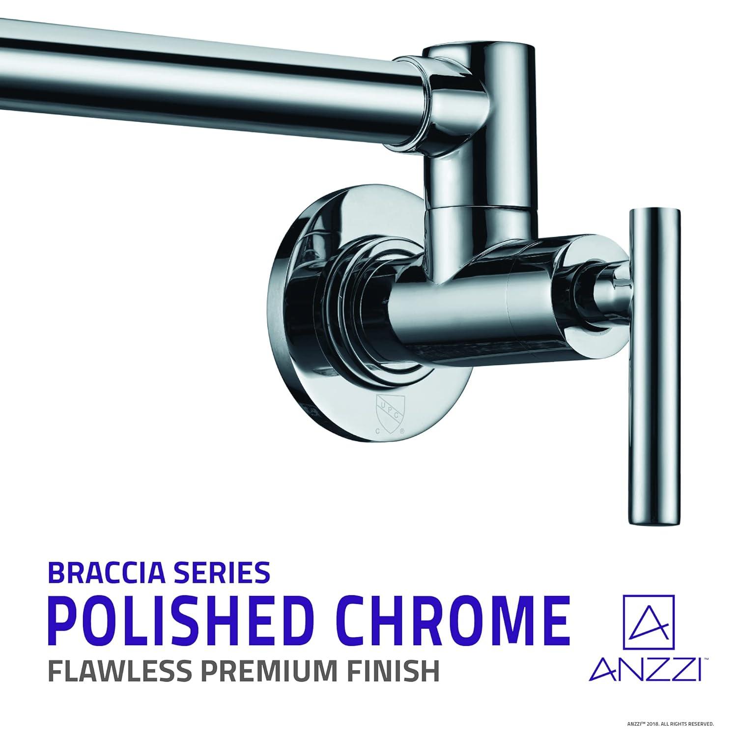 ANZZI ANZZI Braccia Series 24" Wall Mounted Pot Filler With Accessories KF-AZ258CH