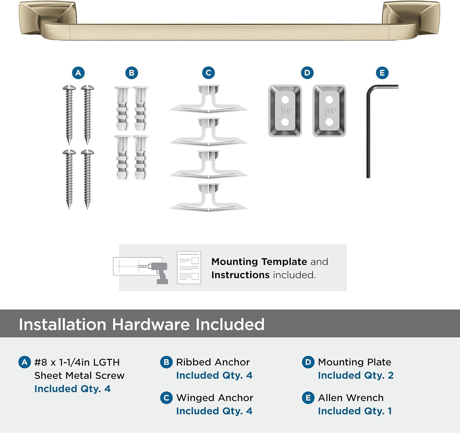 Highland Ridge 20.87" Wall Mounted Towel Bar