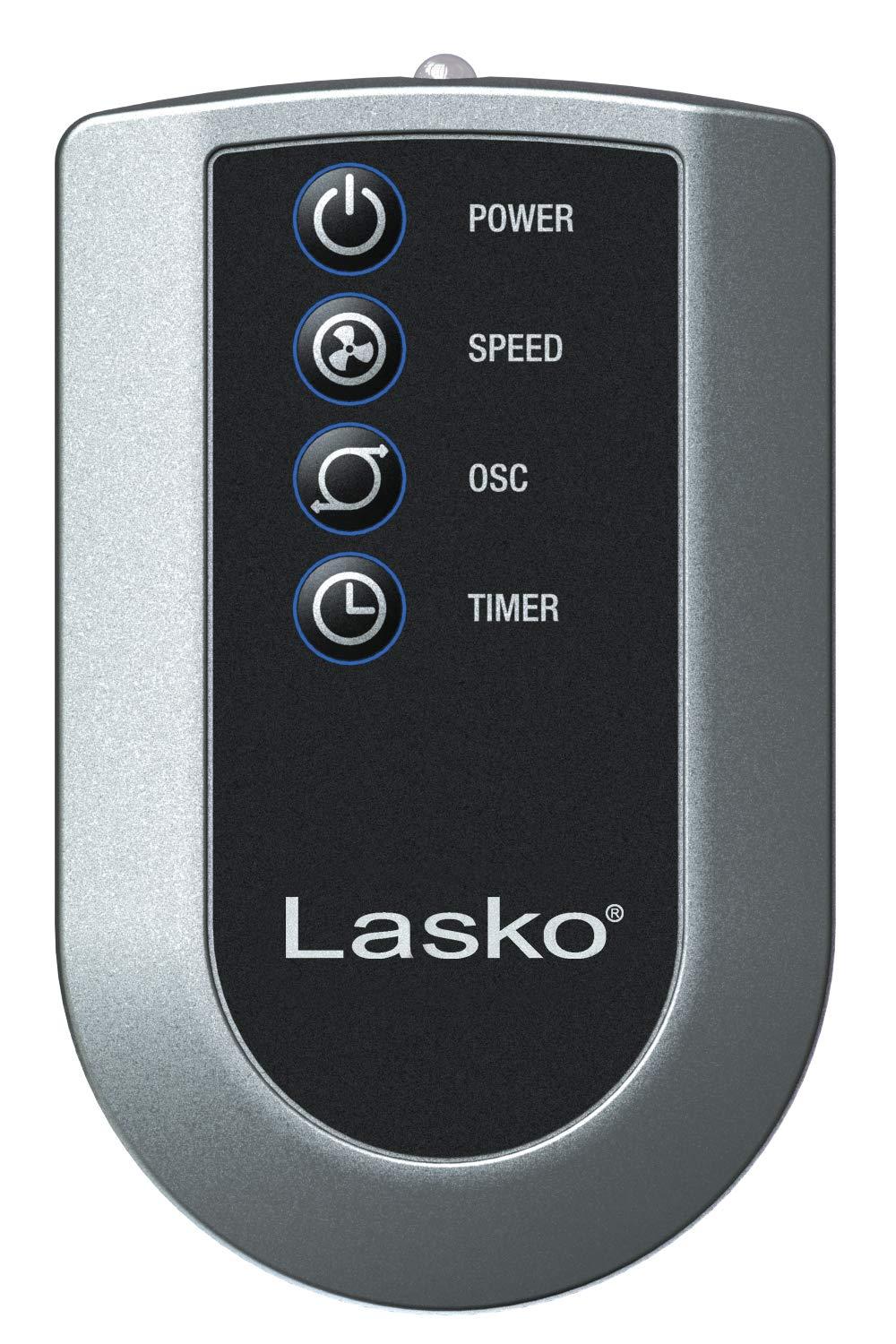 Lasko 3-Speed Remote Controlled Oscillating Tower Fan, White, 2510