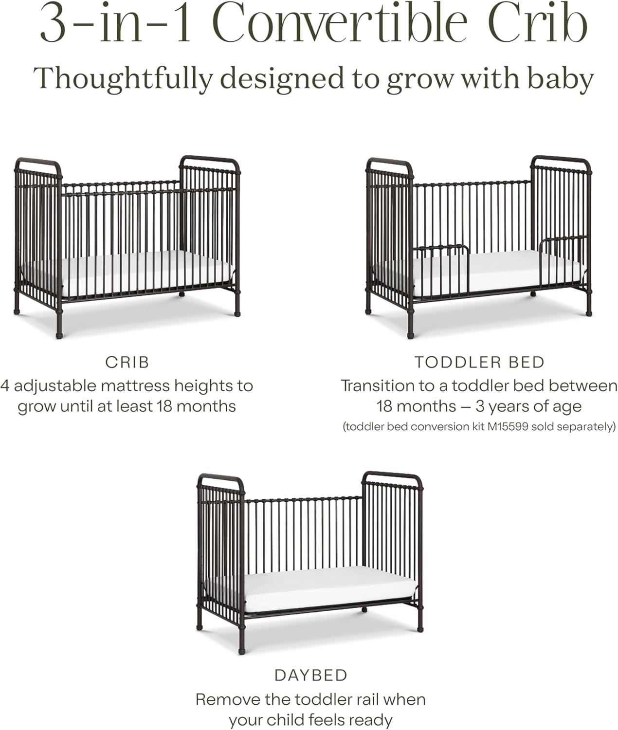 Abigail Greenguard Gold Certified 3 -in-1 Convertible Crib