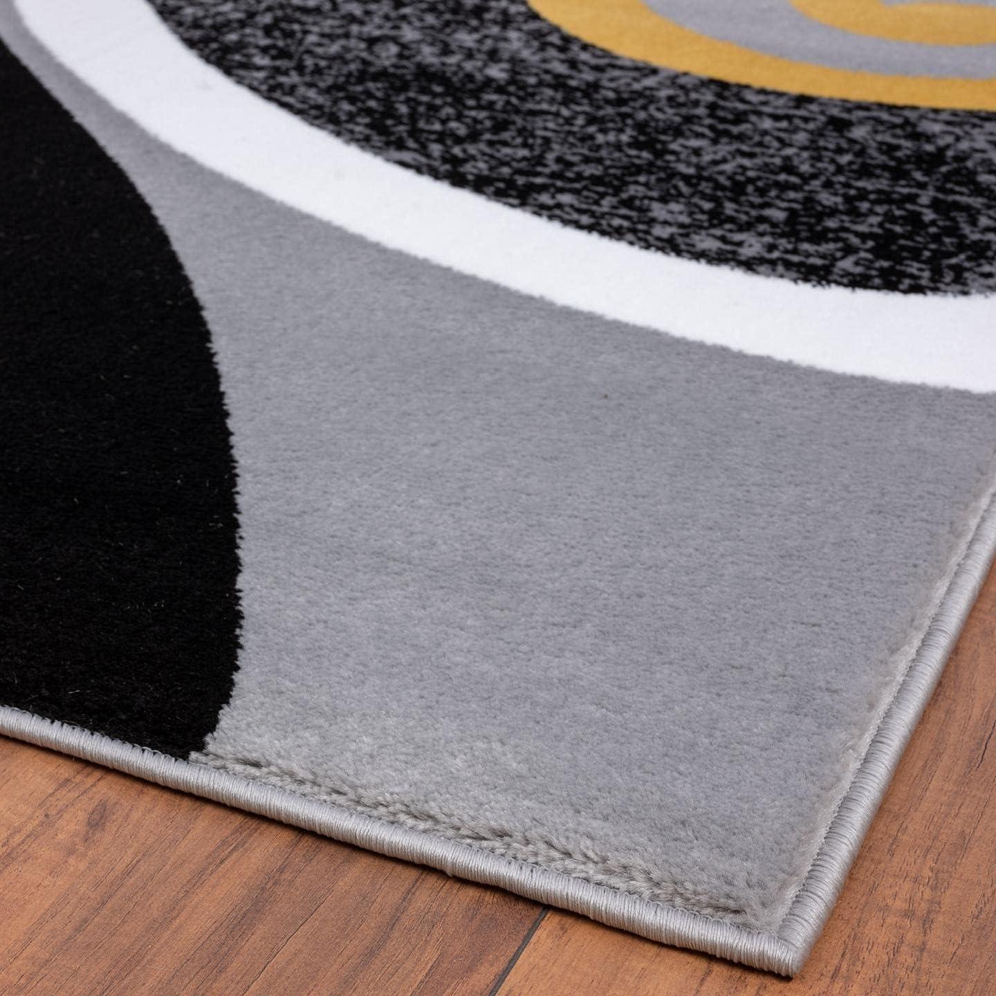 Luxe Weavers Contemporary Abstract Geometric Swirl Area Rug