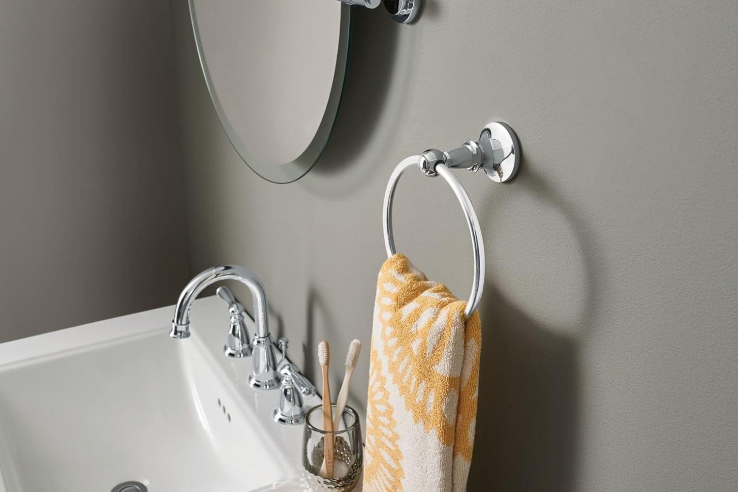 Vale Chrome Wall Mounted Towel Ring