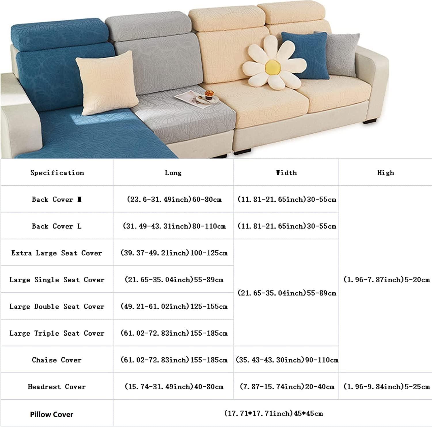 Magic Sofa Covers,Sofa Hero Covers,2024 New Wear-Resistant Universal Sofa Covers Washable Stretch Cushion Couch Covers for Sectional Sofa, (Sea Blue, Large Triple Seat Cover)