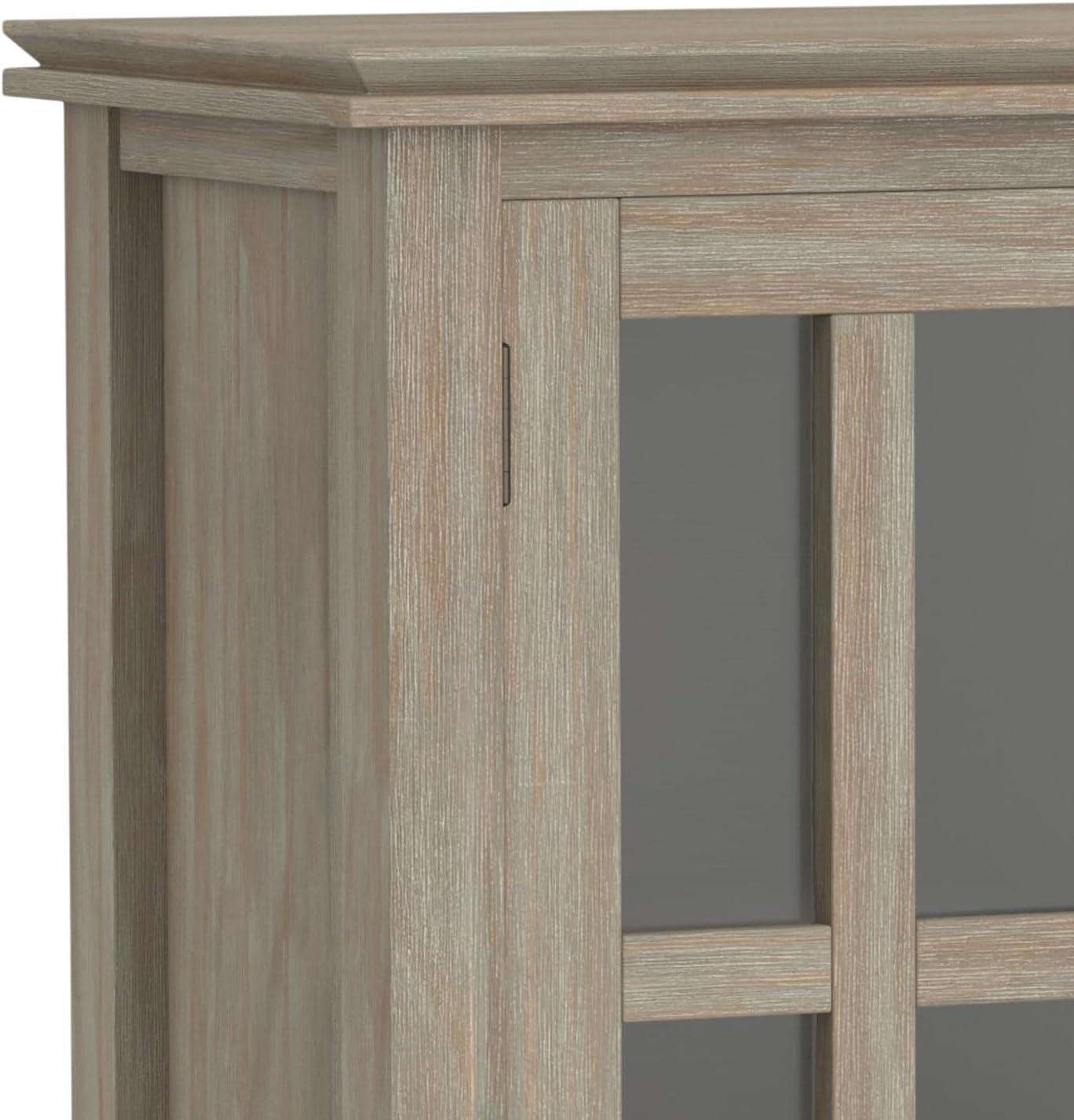 Artisan SOLID WOOD 30" Wd. Contemporary Low Storage Cabinet in Distressed Gray