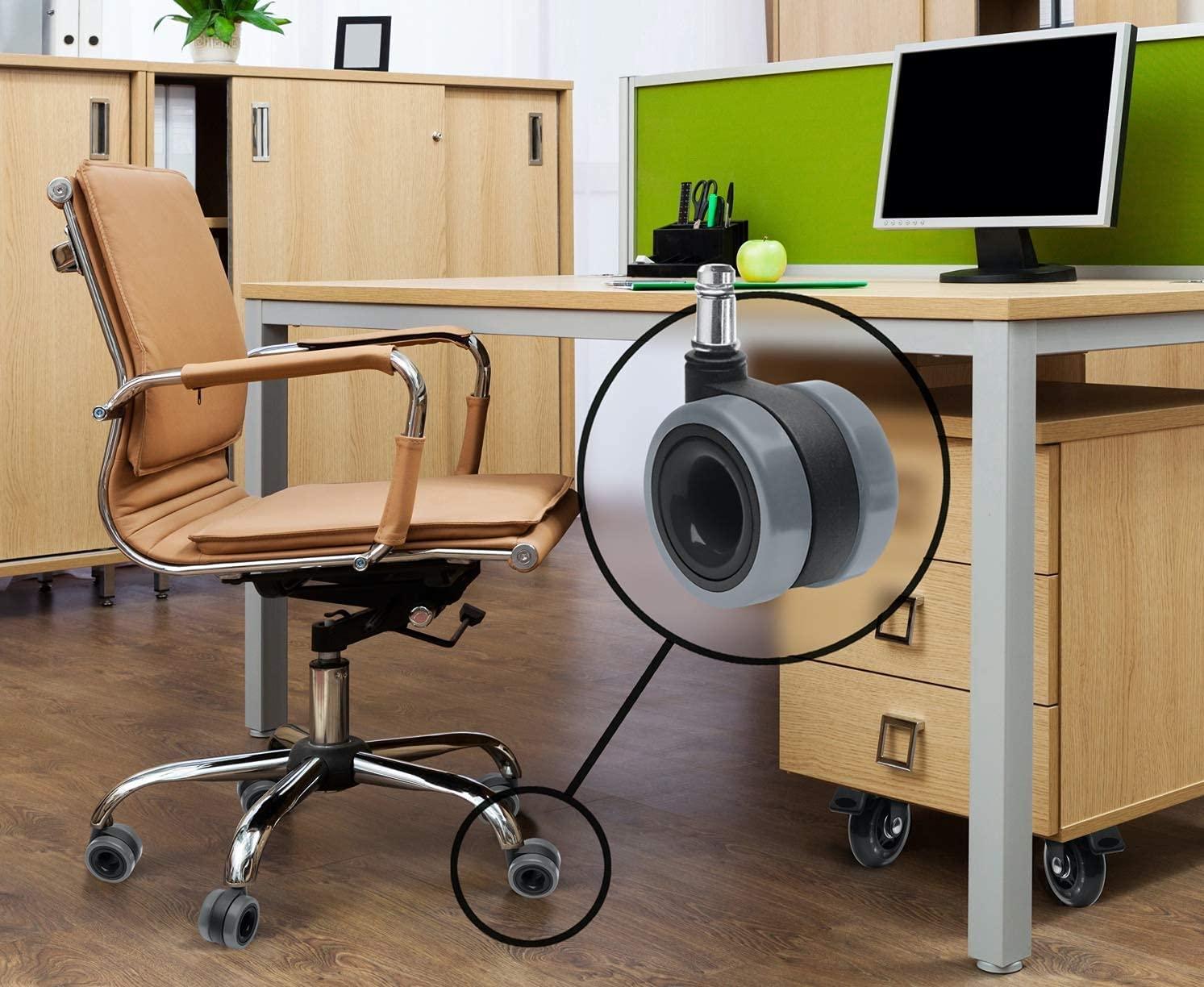 2-3/8 in. Dual Bearing Office Chair Caster Wheel (Set of 5)