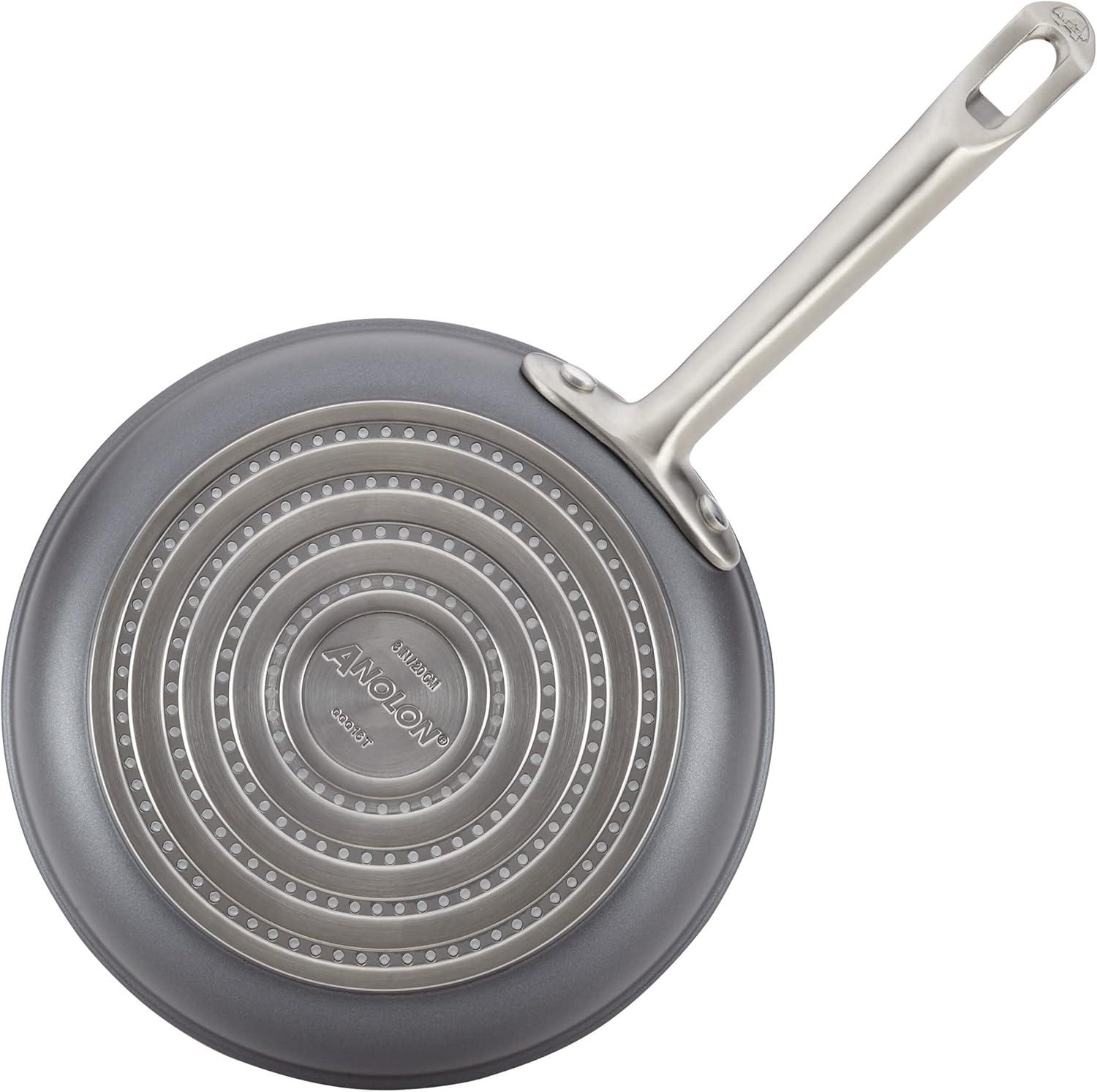 Anolon Accolade Hard Anodized Nonstick Frying Pan / Skillet, 8 Inch, Gray