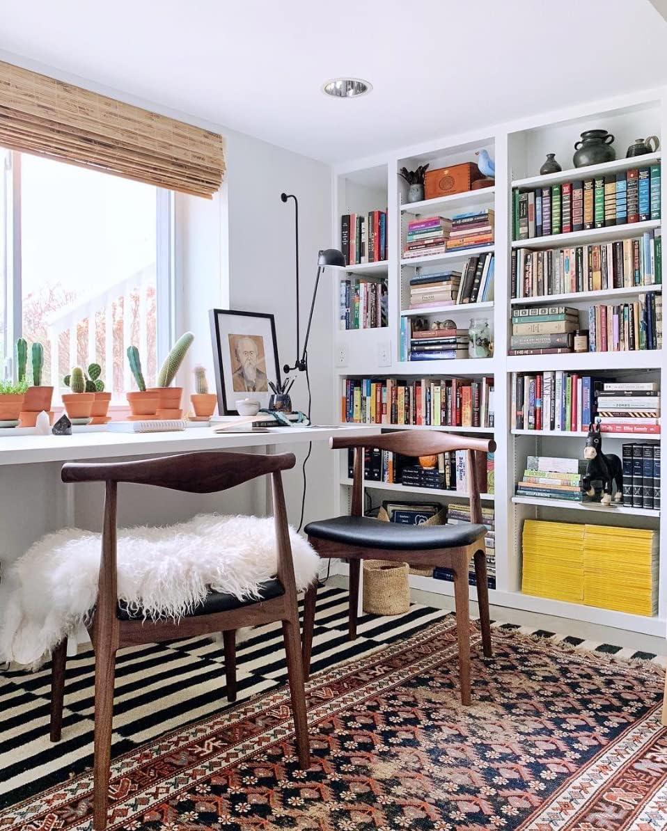 2xhome Set of 2 Solid Wood Farmhouse Dining Elbow Chairs with PU Leather Cushion Seats - Kennedy Presidential Accent Armchairs for Kitchen Dining Room or Office, Espresso