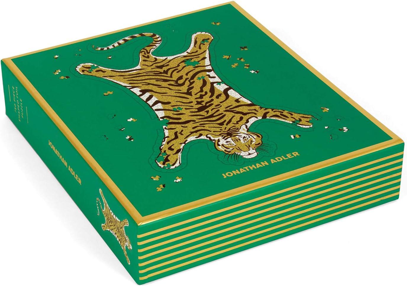 Modern Safari Gold-Foil Cat Shaped 750-Piece Puzzle