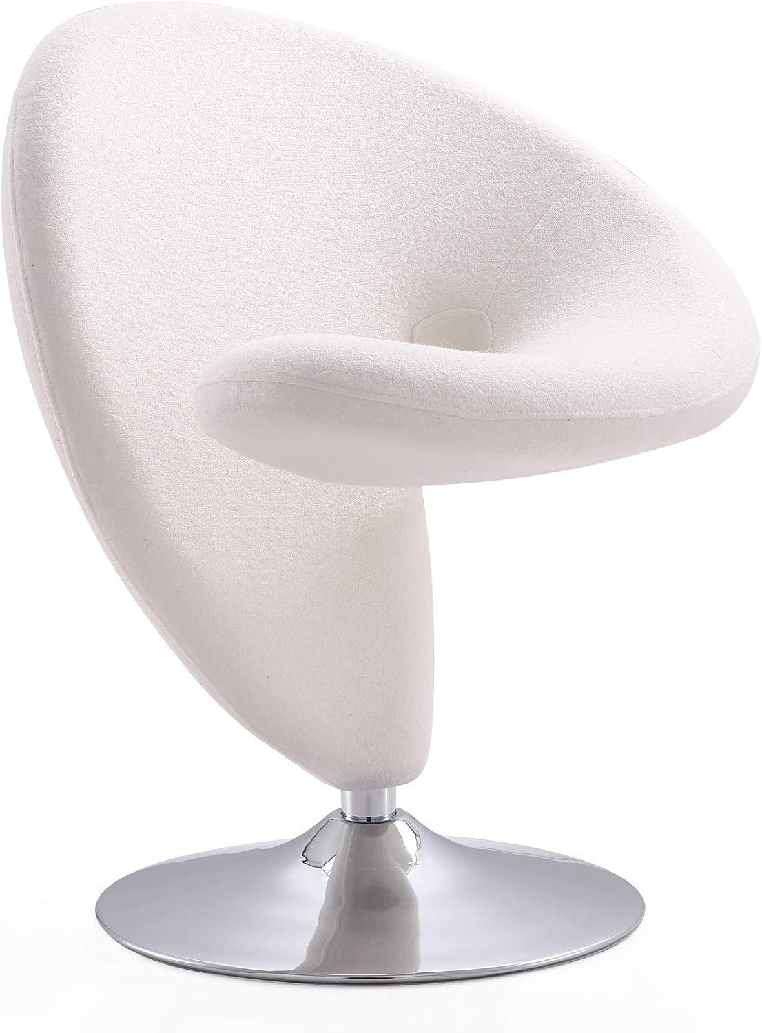 Curl Upholstered Swivel Accent Chair